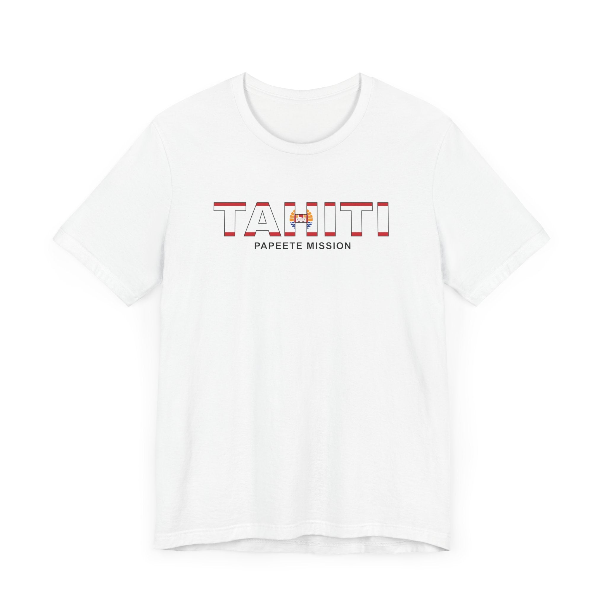 Tahiti Papeete Mission Flag Title T-shirt - Mission Wishlist - LDS Missionary Gift Store