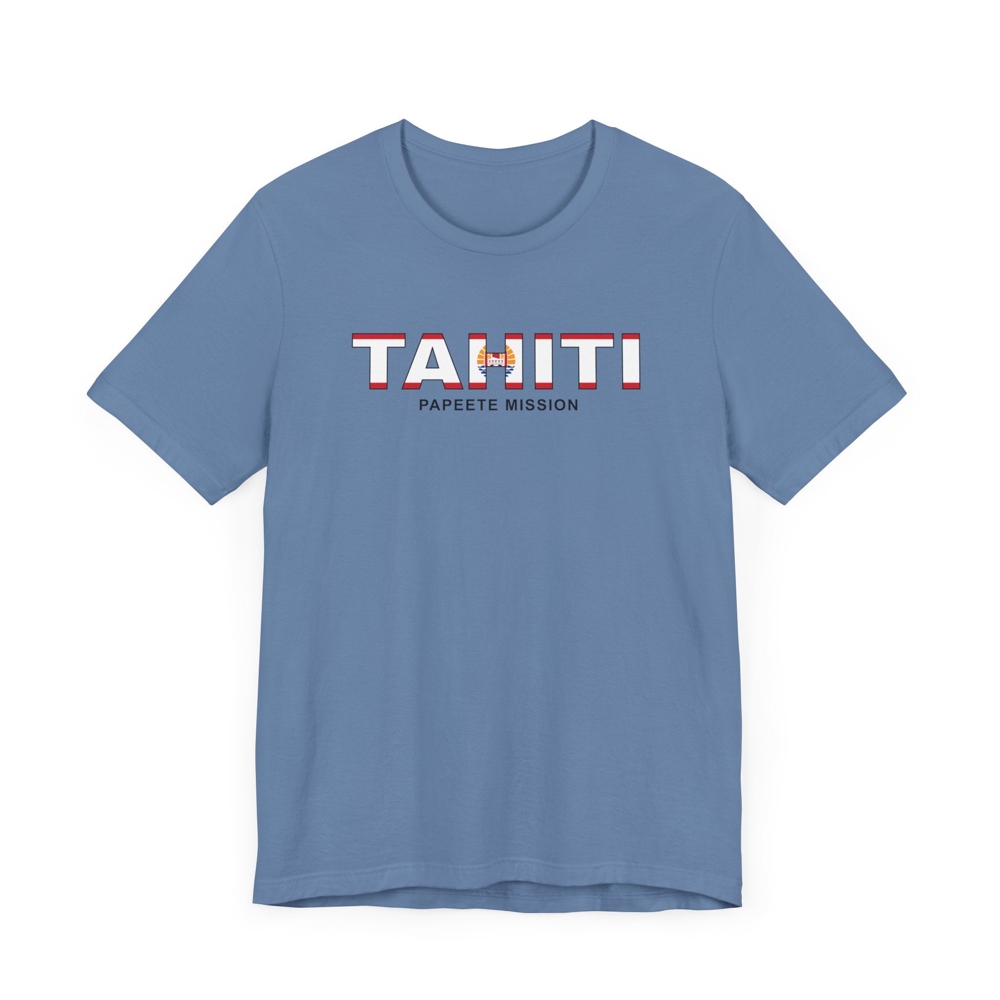 Tahiti Papeete Mission Flag Title T-shirt - Mission Wishlist - LDS Missionary Gift Store