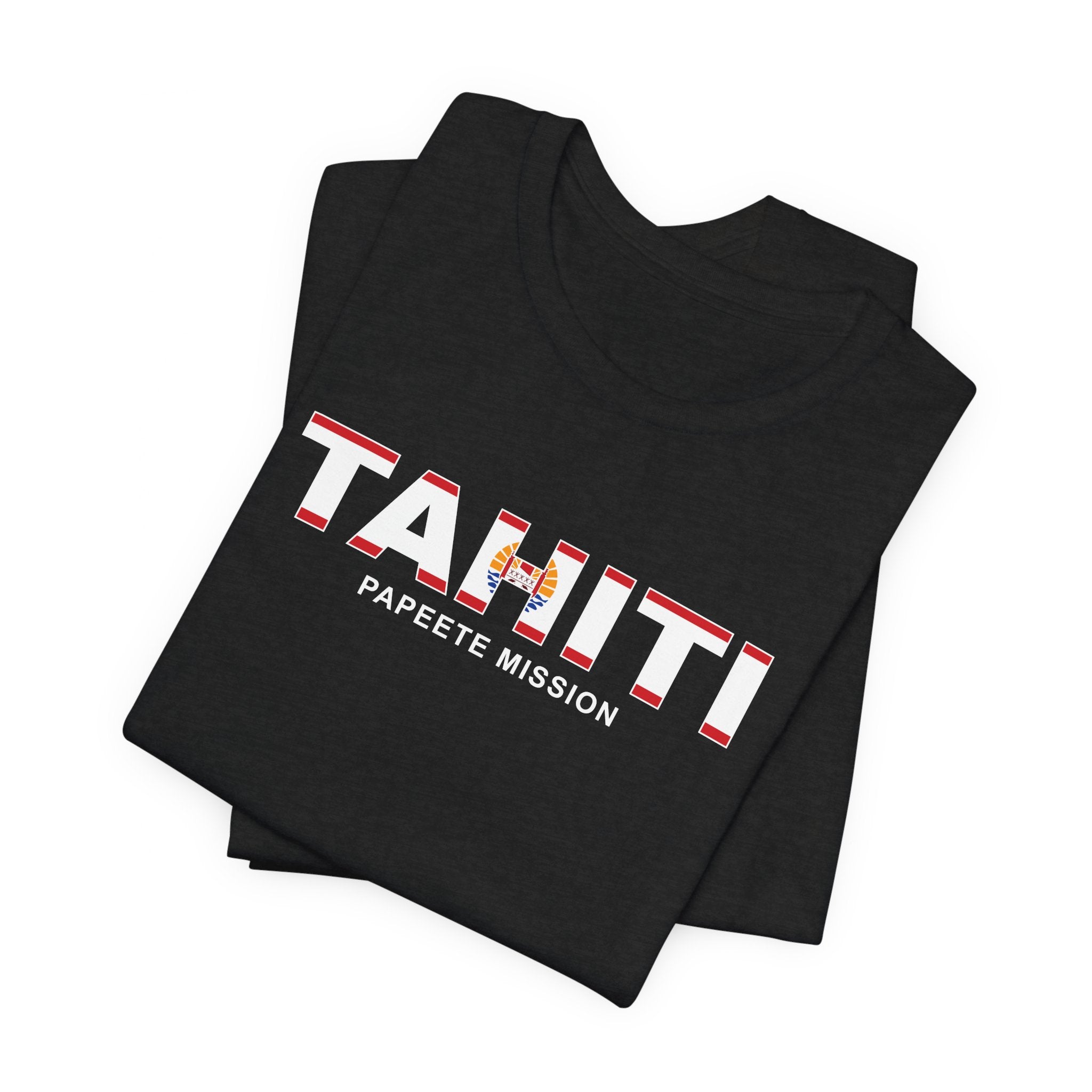 Tahiti Papeete Mission Flag Title T-shirt - Mission Wishlist - LDS Missionary Gift Store