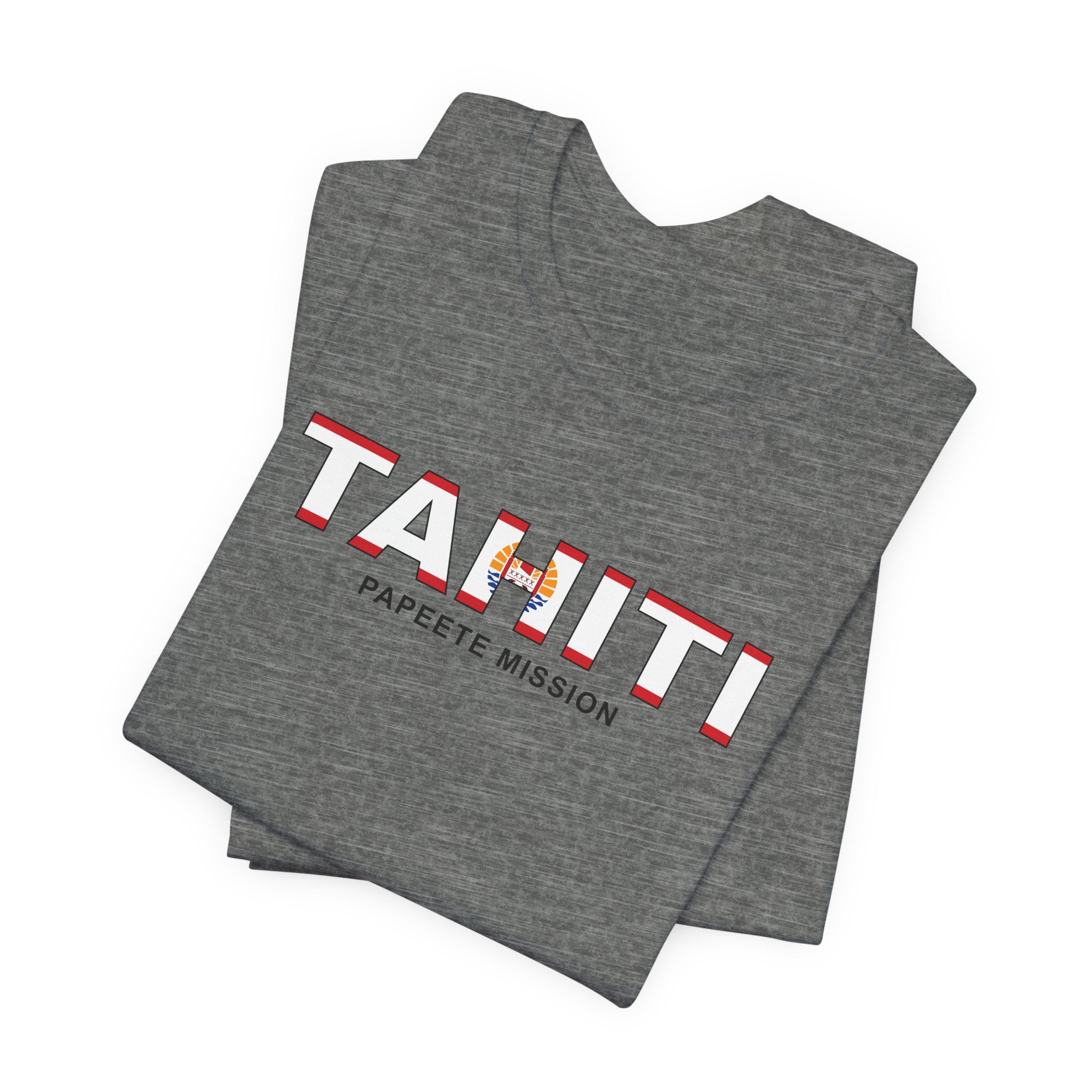 Tahiti Papeete Mission Flag Title T-shirt - Mission Wishlist - LDS Missionary Gift Store