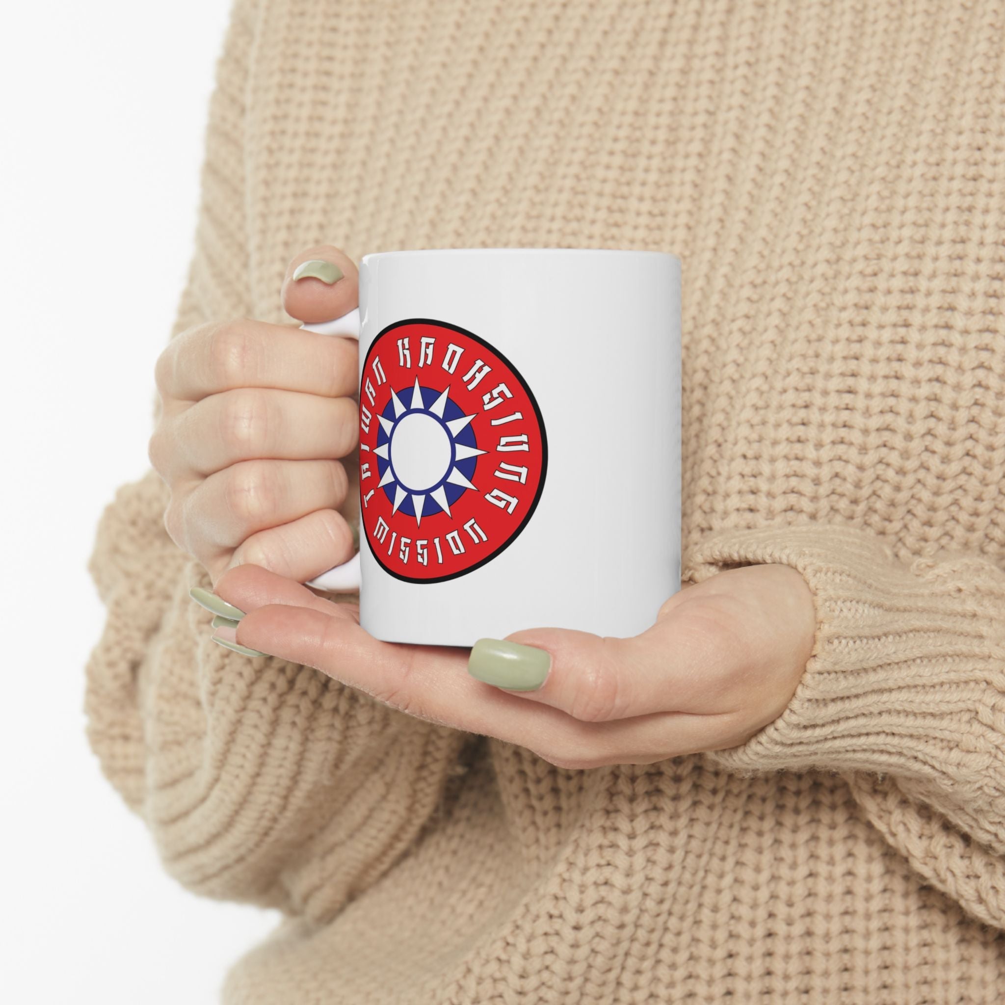 Taiwan Kaohsiung Mission Circular Flag White Ceramic Mug - Mission Wishlist - LDS Missionary Gift Store