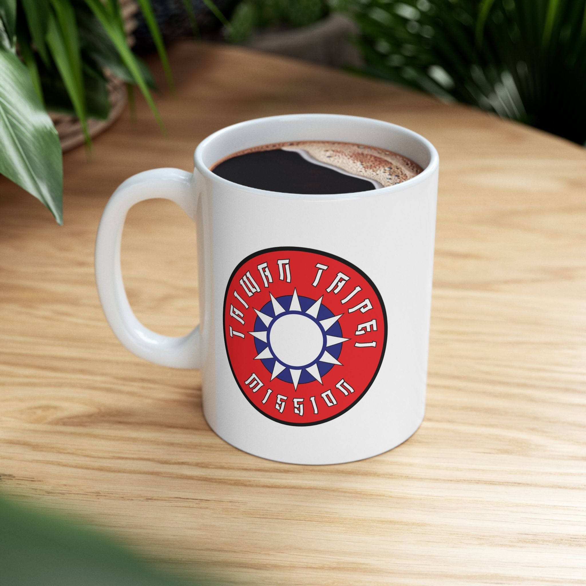Taiwan Taipei Mission Circular Flag White Ceramic Mug - Latter-Day Saint LDS Missionary Gift - Book of Mormon