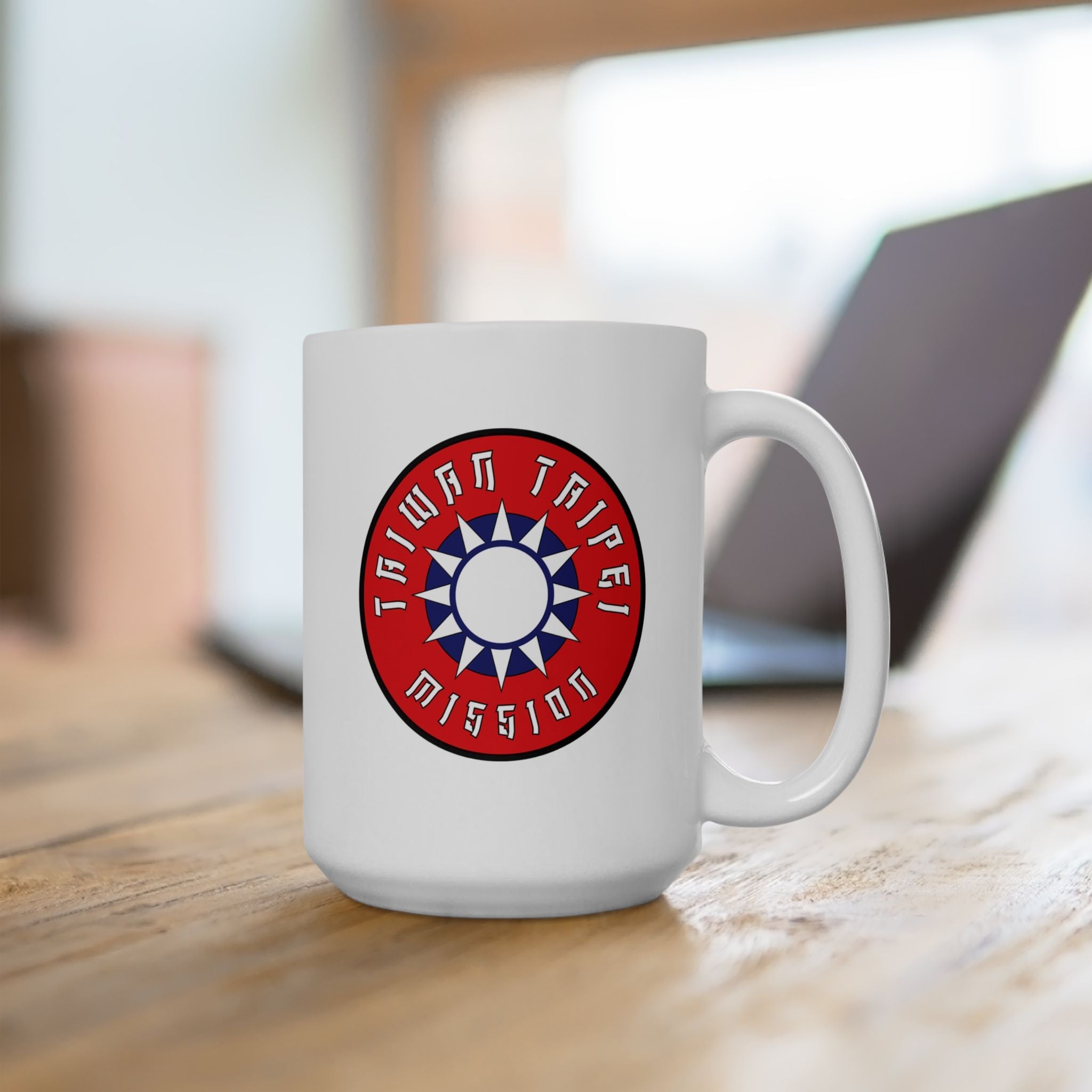 Taiwan Taipei Mission Circular Flag White Ceramic Mug - Latter-Day Saint LDS Missionary Gift - Book of Mormon