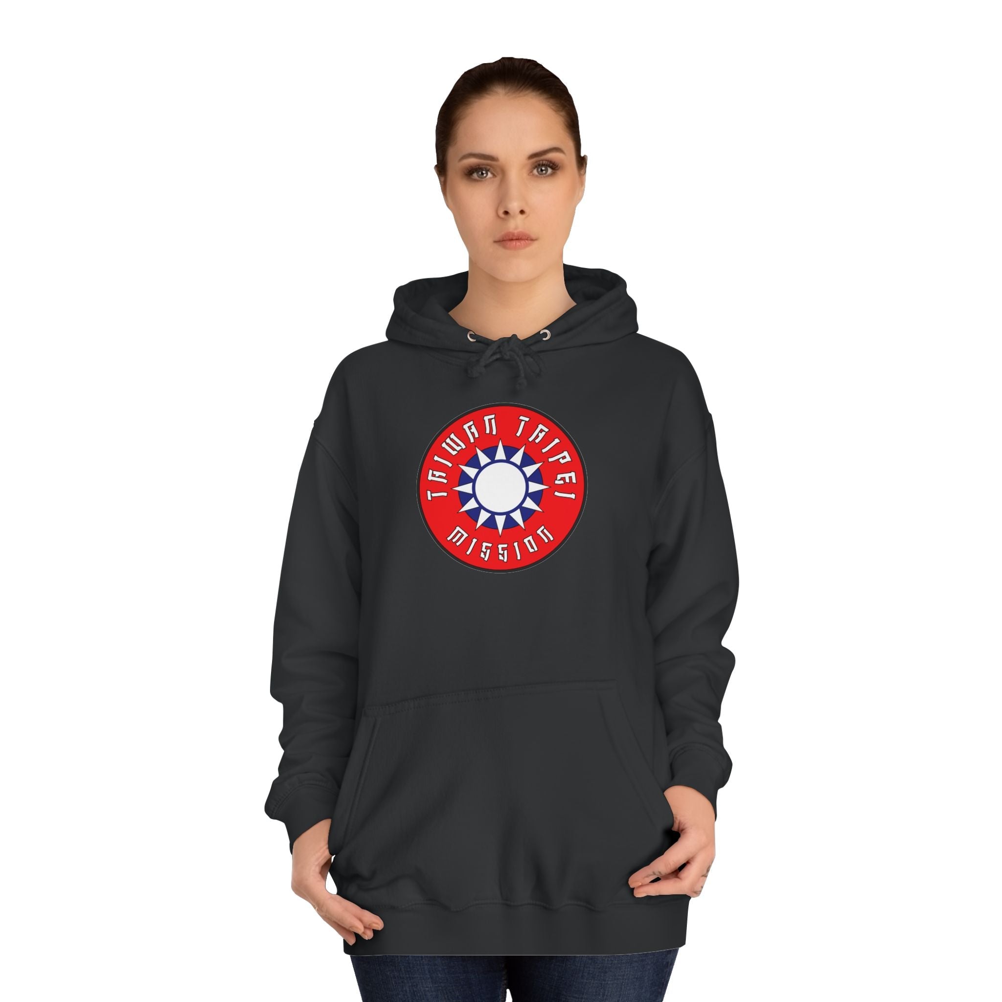 Taiwan Taipei Mission Flag Logo (Black Border) College Hoodie - Latter-Day Saint LDS Missionary Gift - Book of Mormon