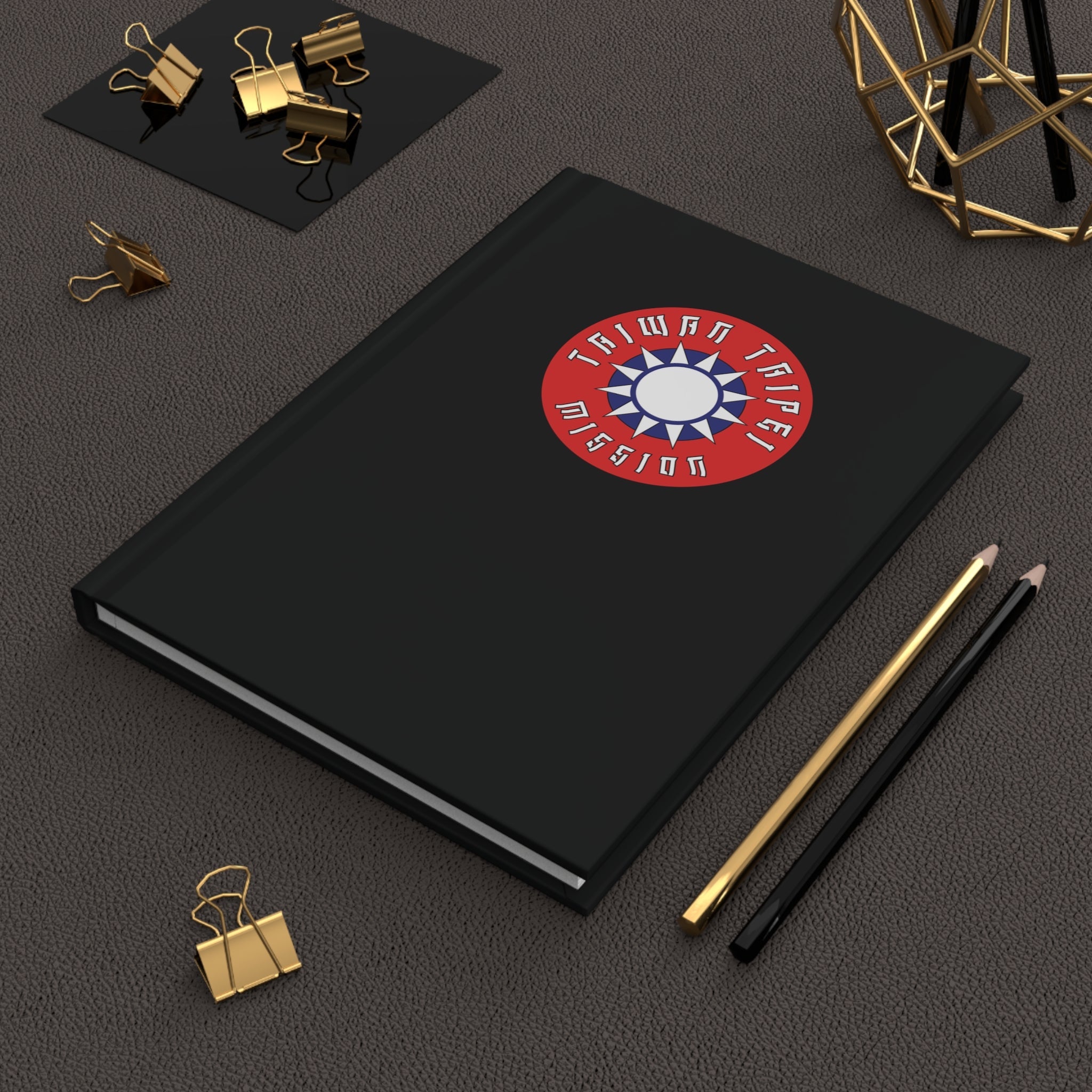 Taiwan Taipei Mission Logo Design Black Hardcover Journal Matte - Latter-Day Saint LDS Missionary Gift - Book of Mormon