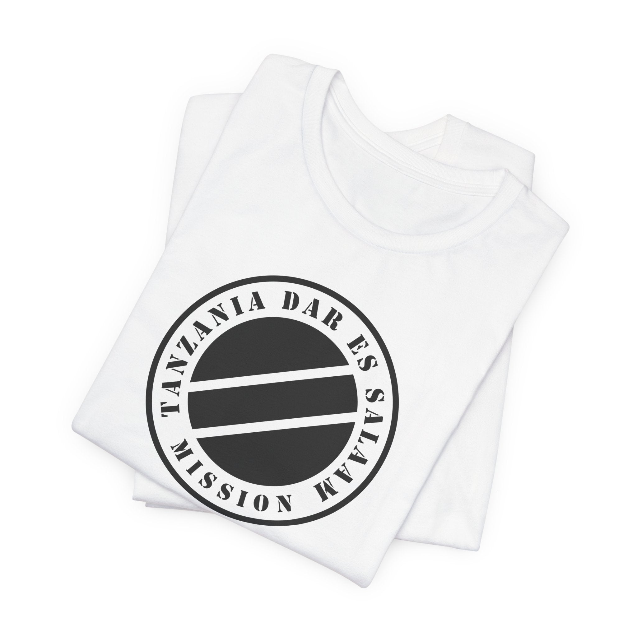 Tanzania Dar es Salaam Mission Circular Monochrome Logo T-Shirt - Mission Wishlist - LDS Missionary Gift Store