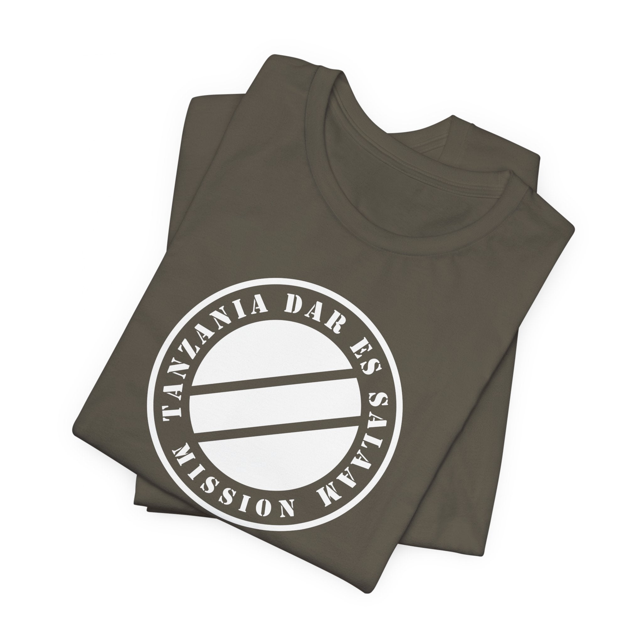 Tanzania Dar es Salaam Mission Circular Monochrome Logo T-Shirt - Mission Wishlist - LDS Missionary Gift Store