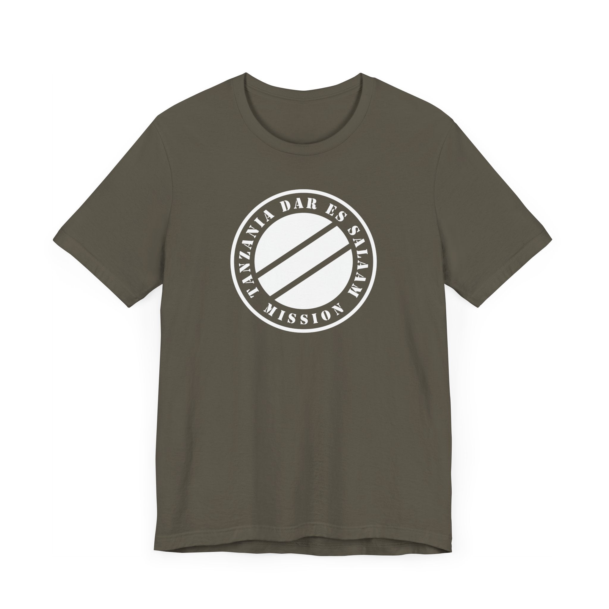 Tanzania Dar es Salaam Mission Circular Monochrome Logo T-Shirt - Mission Wishlist - LDS Missionary Gift Store