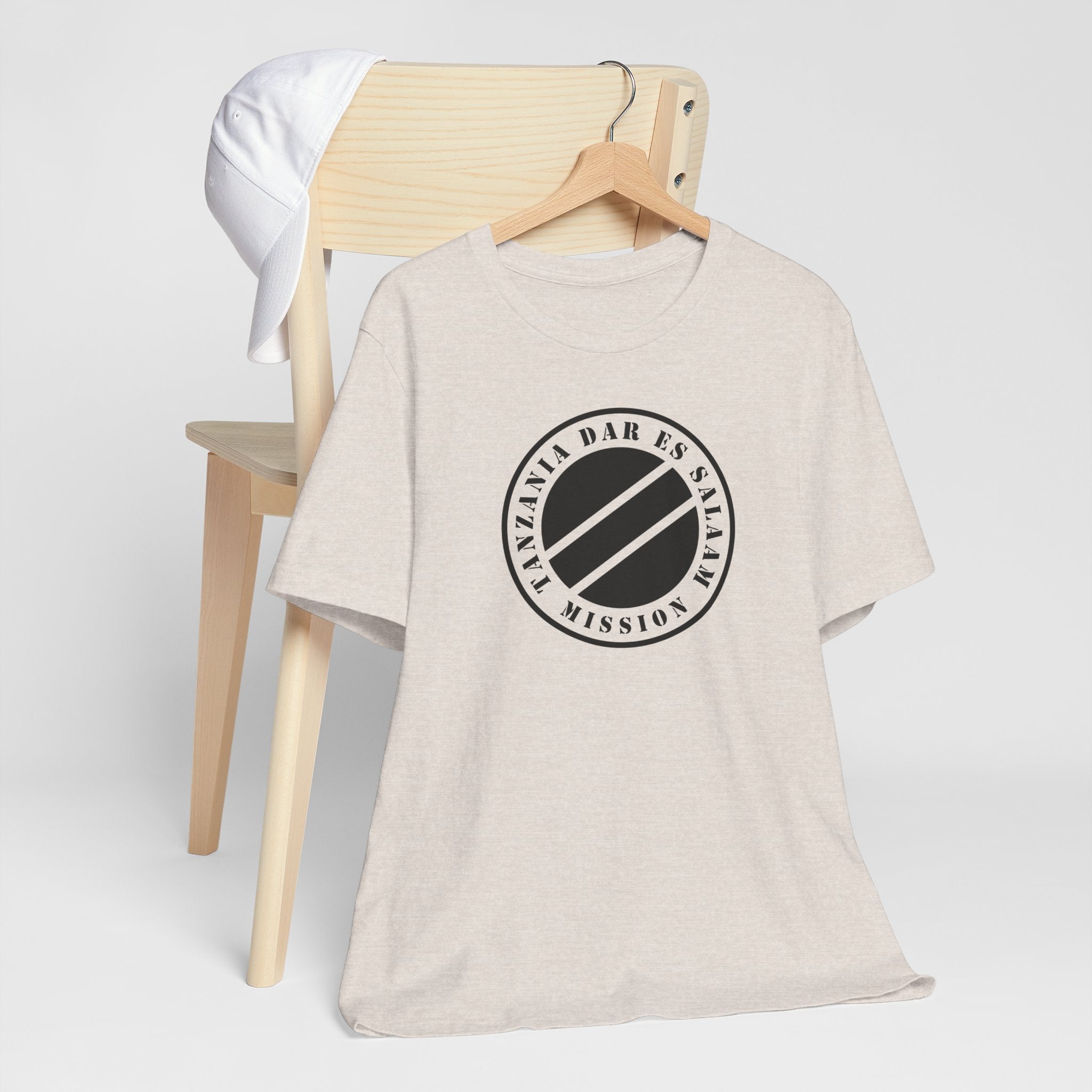 Tanzania Dar es Salaam Mission Circular Monochrome Logo T-Shirt - Mission Wishlist - LDS Missionary Gift Store