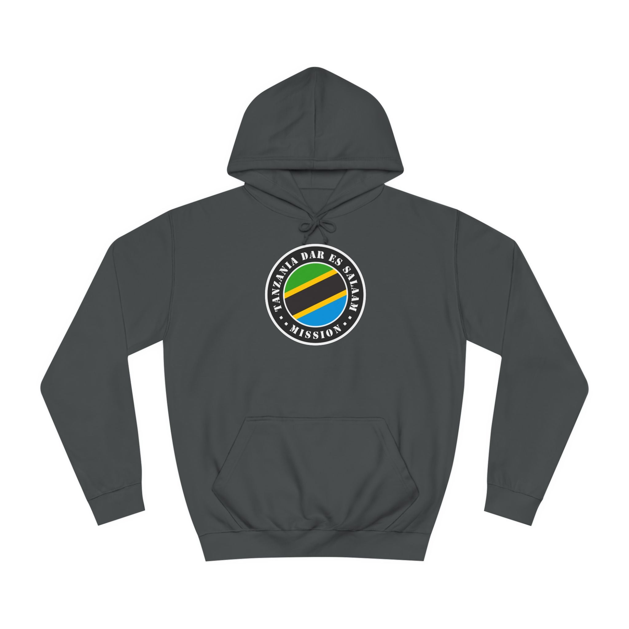 Tanzania Dar es Salaam Mission Flag Logo (Black Border) College Hoodie - Mission Wishlist - LDS Missionary Gift Store
