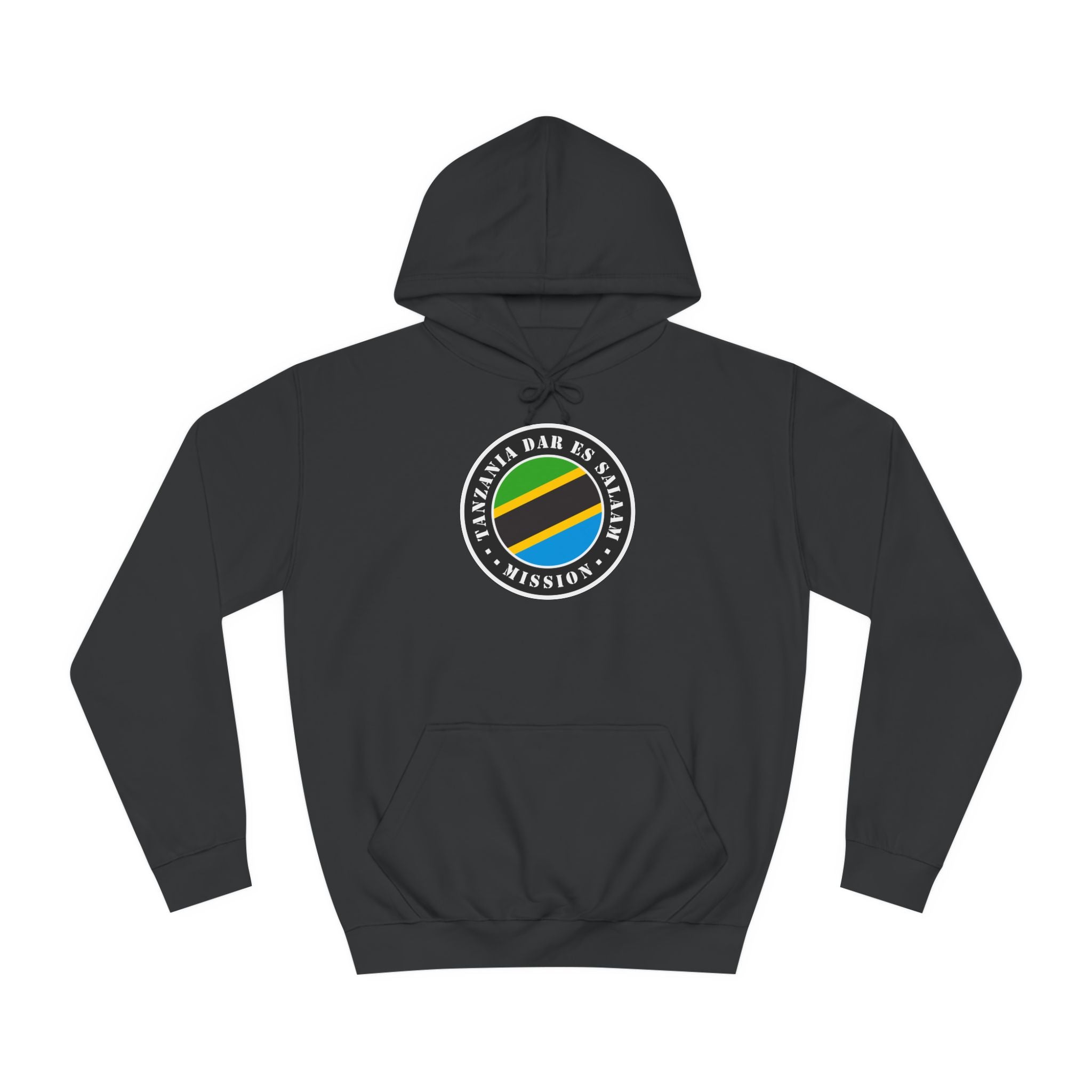 Tanzania Dar es Salaam Mission Flag Logo (Black Border) College Hoodie - Mission Wishlist - LDS Missionary Gift Store