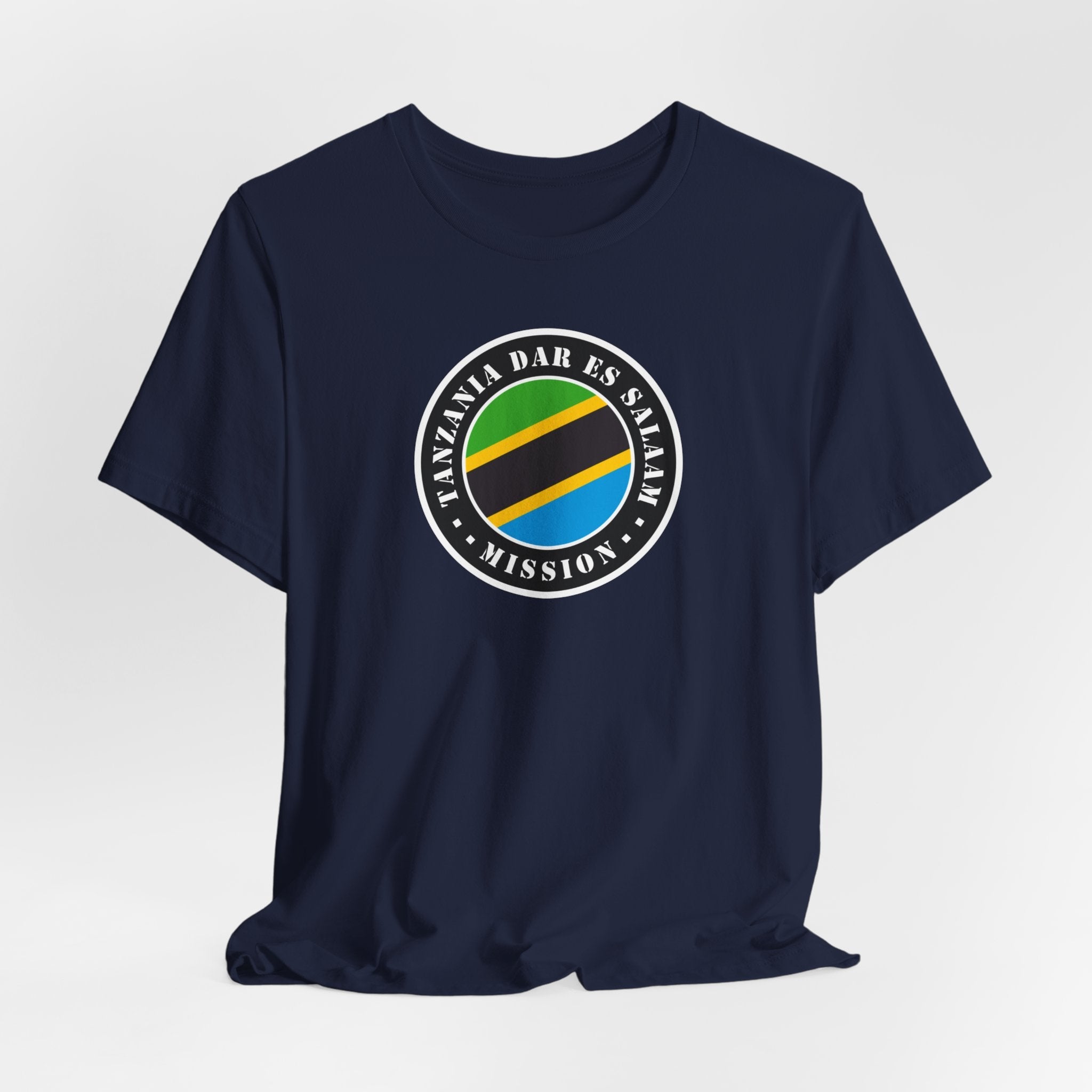 Tanzania Dar es Salaam Mission Flag Logo (Black Border) T-shirt - Mission Wishlist - LDS Missionary Gift Store