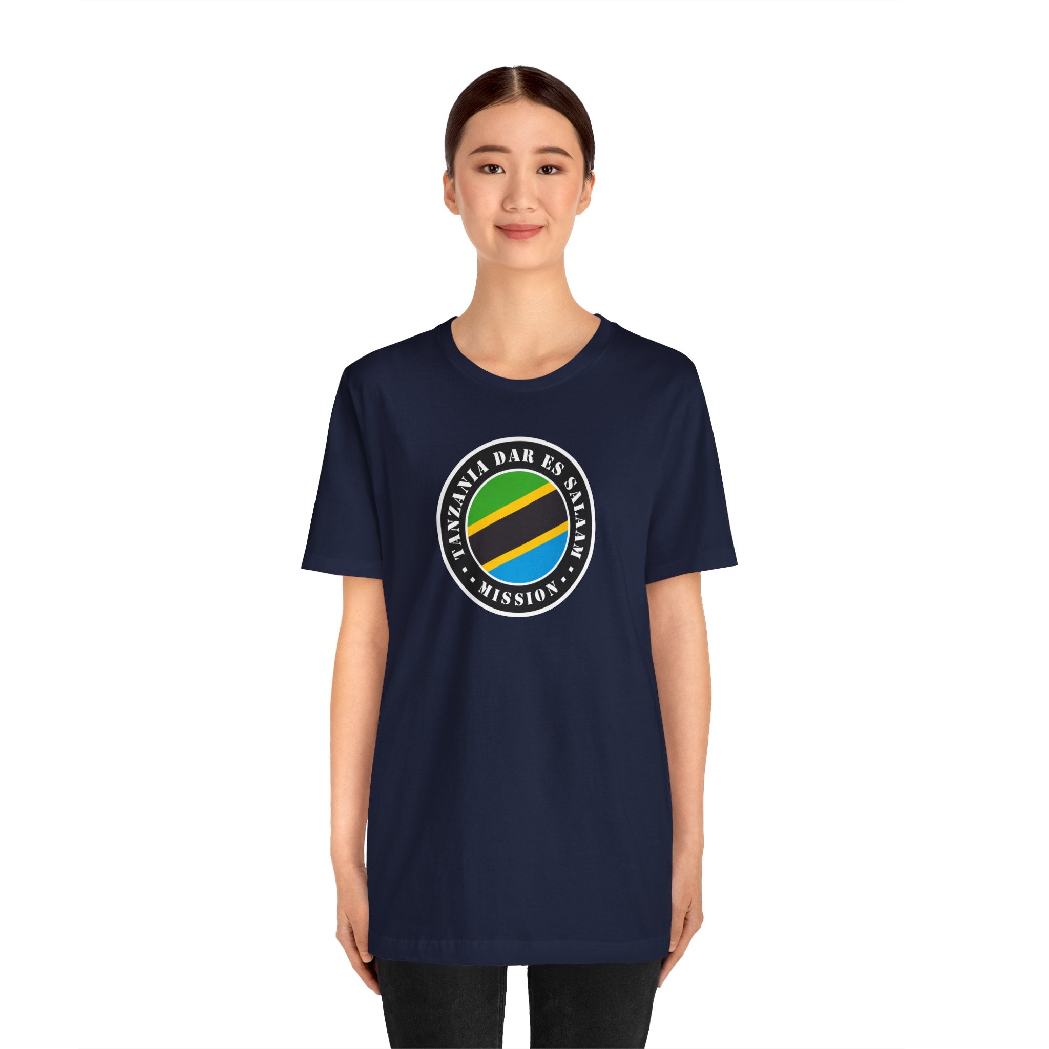 Tanzania Dar es Salaam Mission Flag Logo (Black Border) T-shirt - Mission Wishlist - LDS Missionary Gift Store