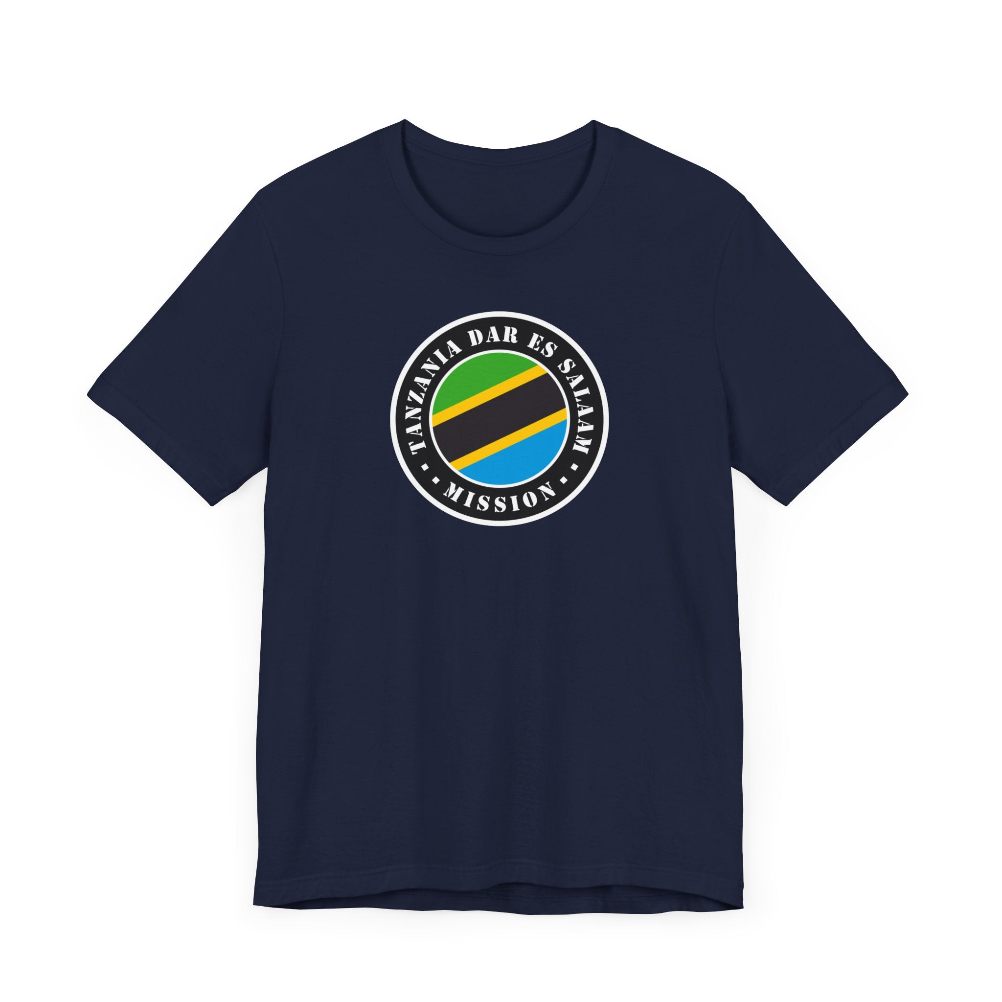 Tanzania Dar es Salaam Mission Flag Logo (Black Border) T-shirt - Mission Wishlist - LDS Missionary Gift Store