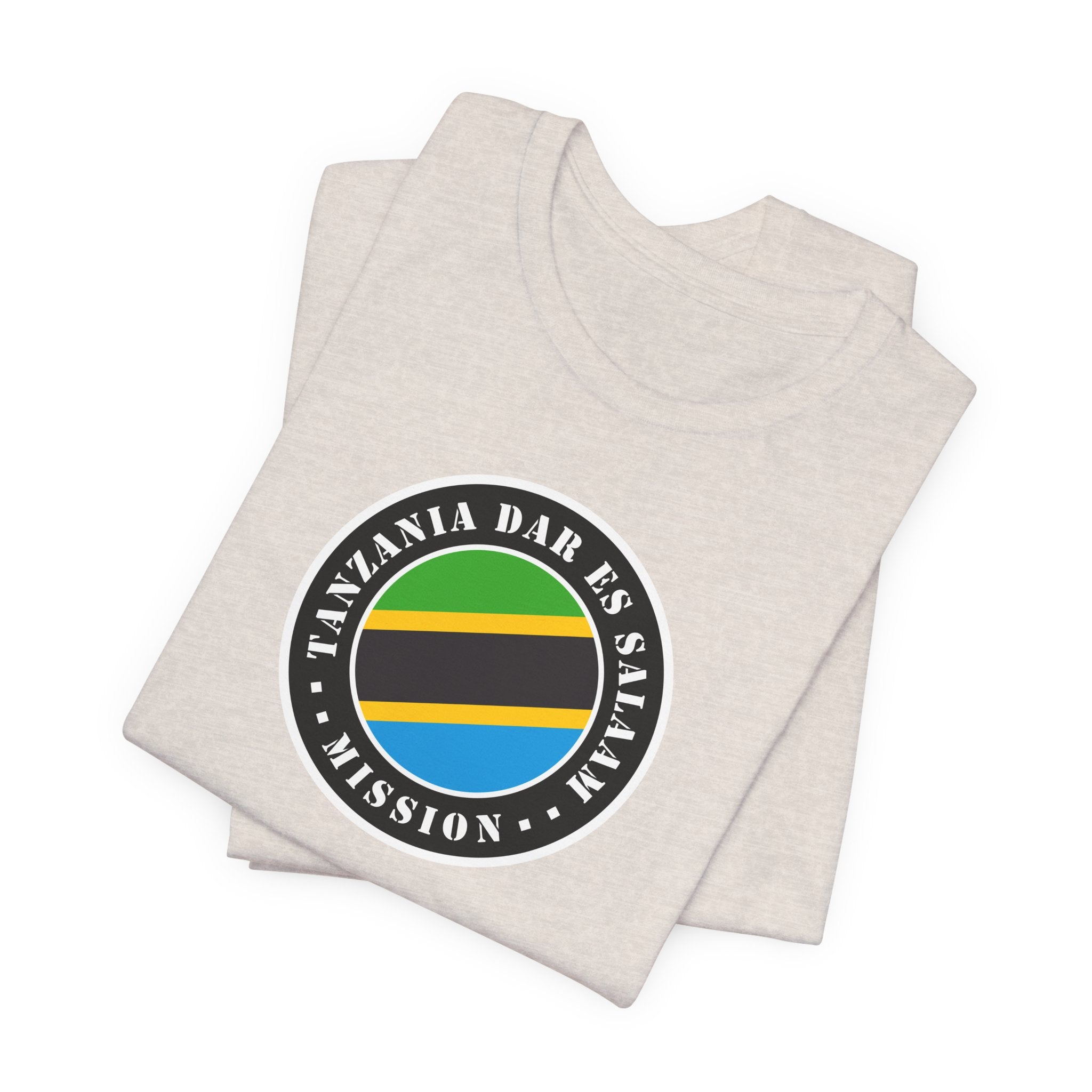 Tanzania Dar es Salaam Mission Flag Logo (Black Border) T-shirt - Mission Wishlist - LDS Missionary Gift Store