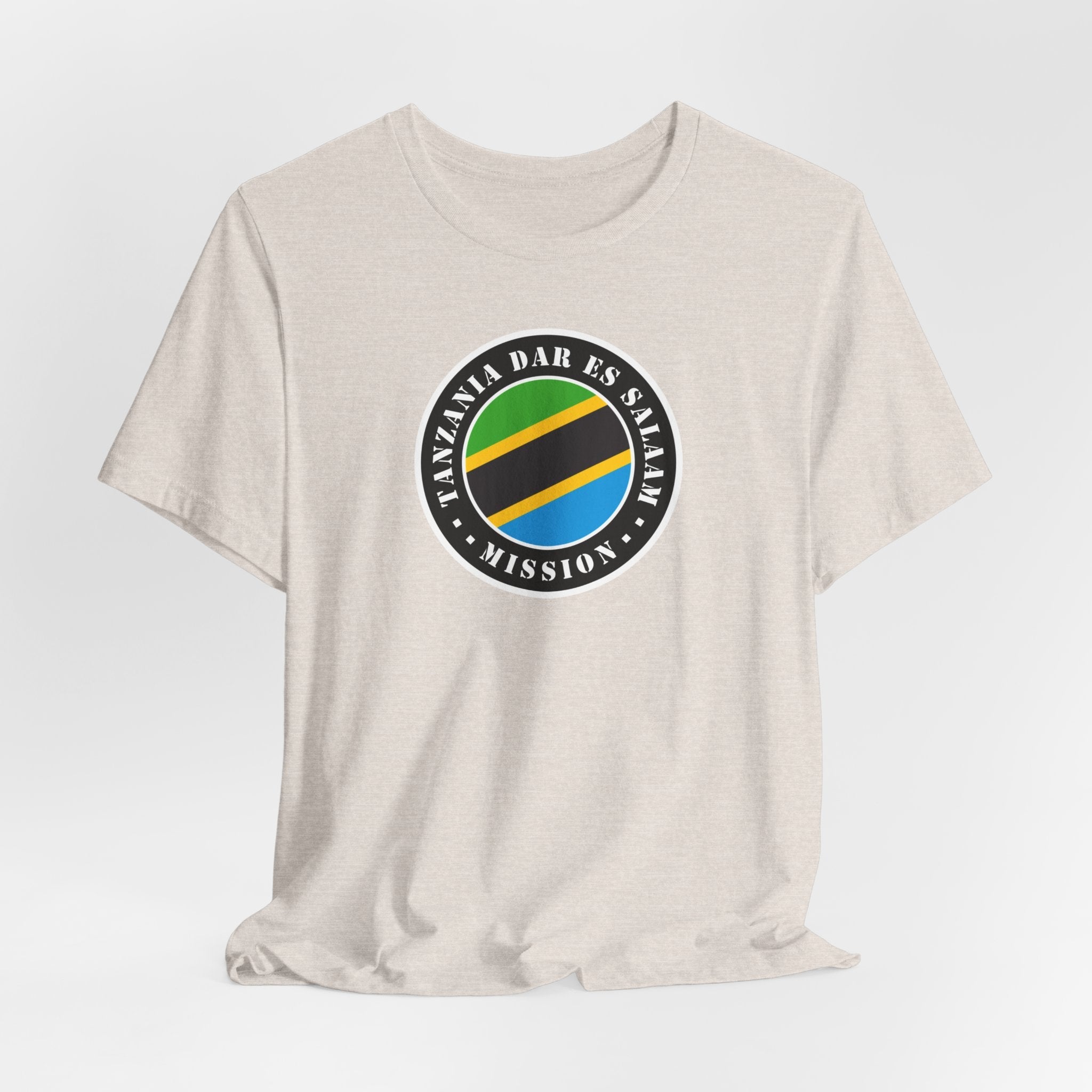 Tanzania Dar es Salaam Mission Flag Logo (Black Border) T-shirt - Mission Wishlist - LDS Missionary Gift Store