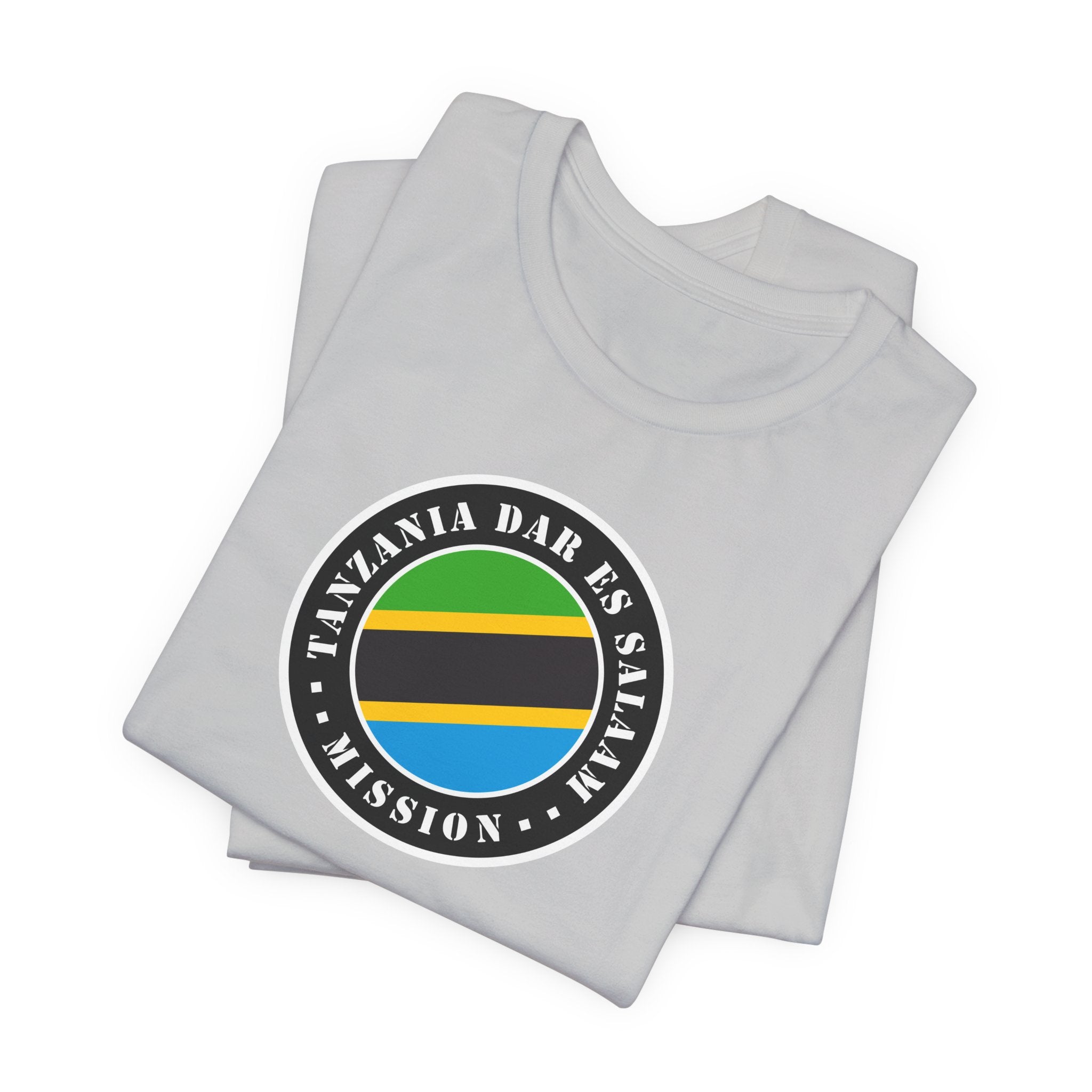 Tanzania Dar es Salaam Mission Flag Logo (Black Border) T-shirt - Mission Wishlist - LDS Missionary Gift Store