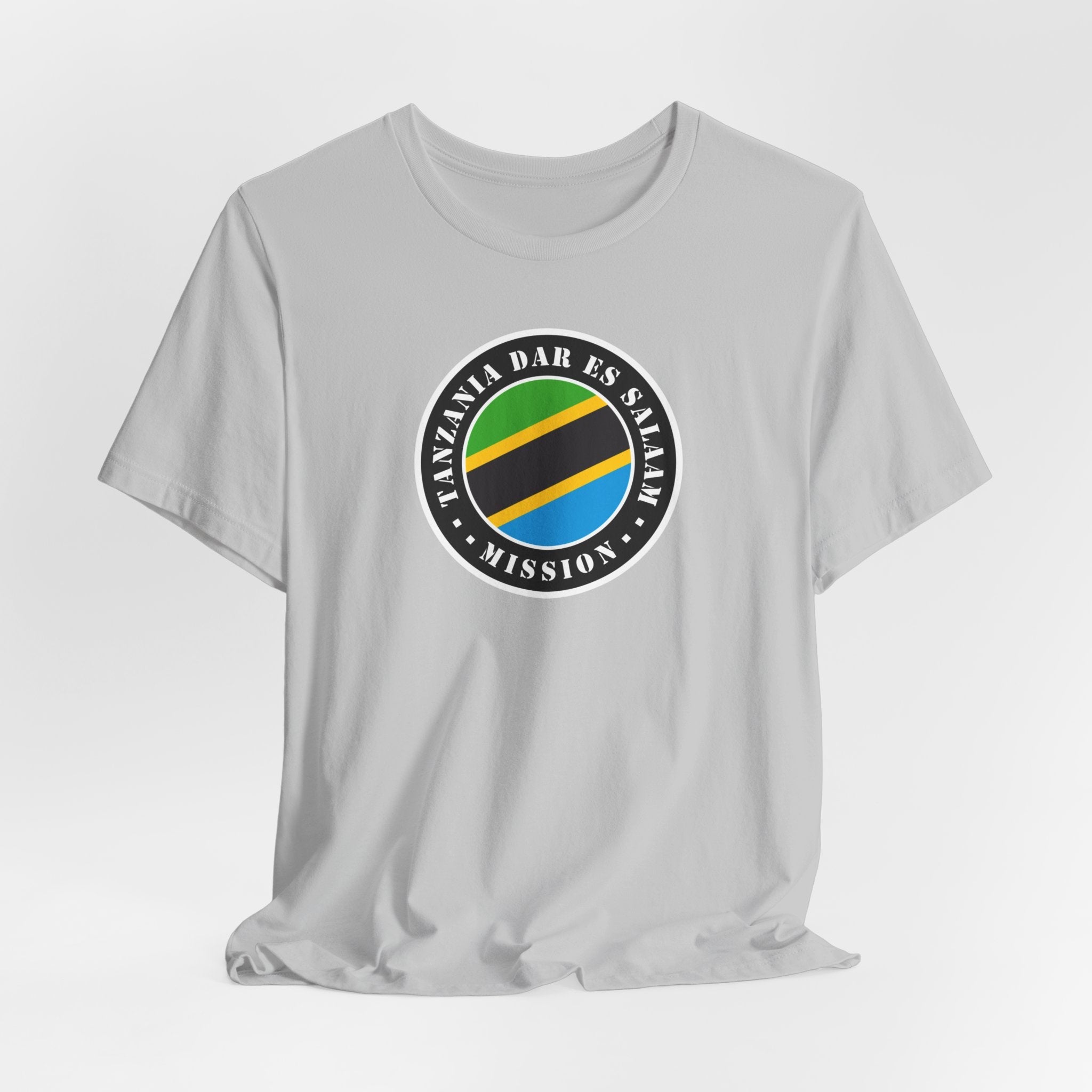 Tanzania Dar es Salaam Mission Flag Logo (Black Border) T-shirt - Mission Wishlist - LDS Missionary Gift Store
