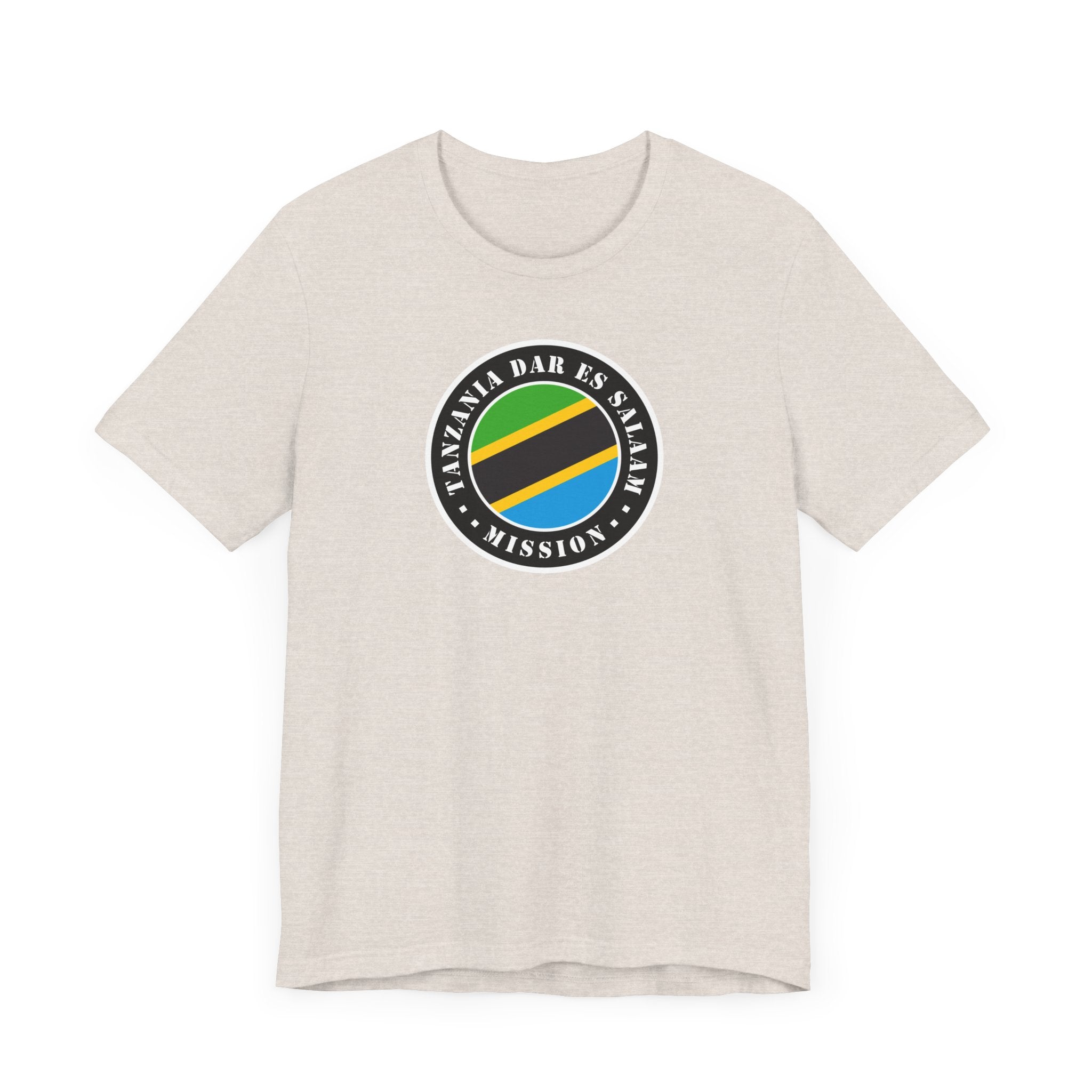 Tanzania Dar es Salaam Mission Flag Logo (Black Border) T-shirt - Mission Wishlist - LDS Missionary Gift Store