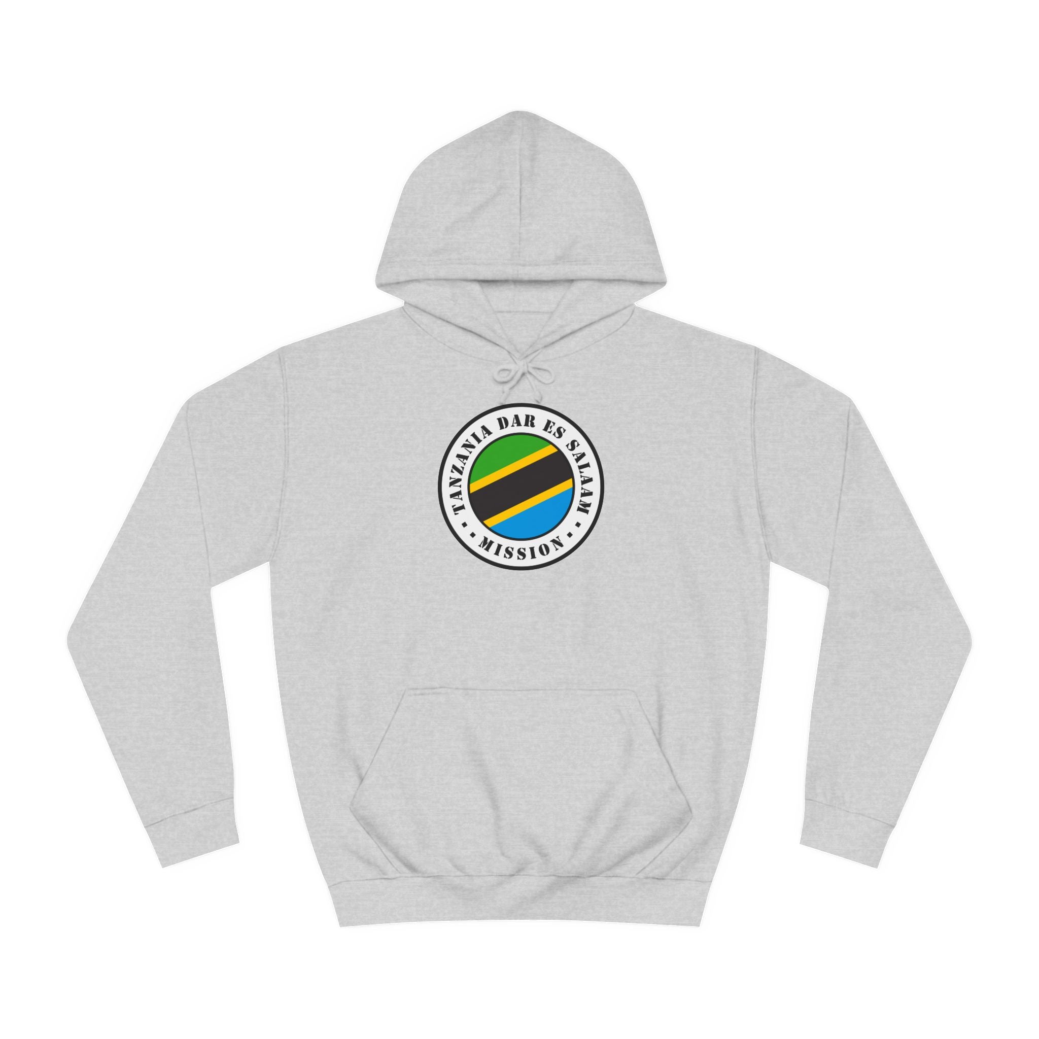 Tanzania Dar es Salaam Mission Flag Logo (White Border) College Hoodie - Latter-Day Saint LDS Missionary Gift - Book of Mormon