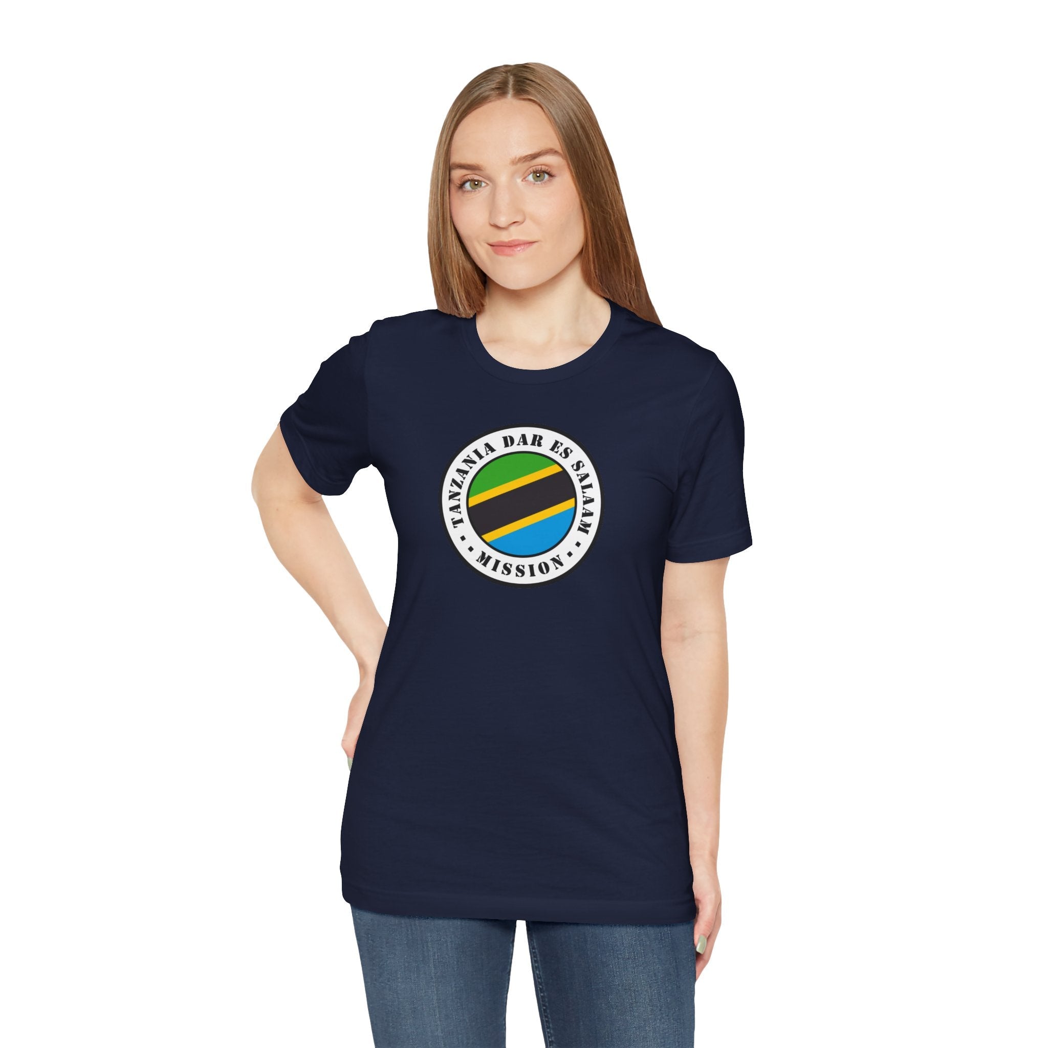 Tanzania Dar es Salaam Mission Flag Logo (White Border) T-shirt - Latter-Day Saint LDS Missionary Gift - Book of Mormon
