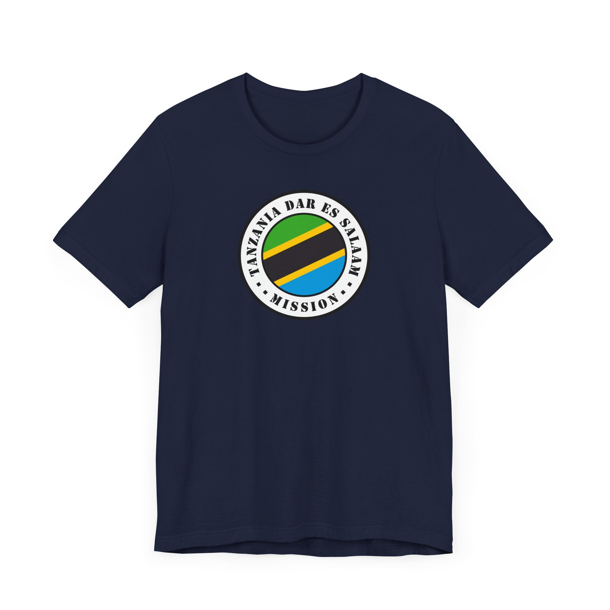 Tanzania Dar es Salaam Mission Flag Logo (White Border) T-shirt - Latter-Day Saint LDS Missionary Gift - Book of Mormon