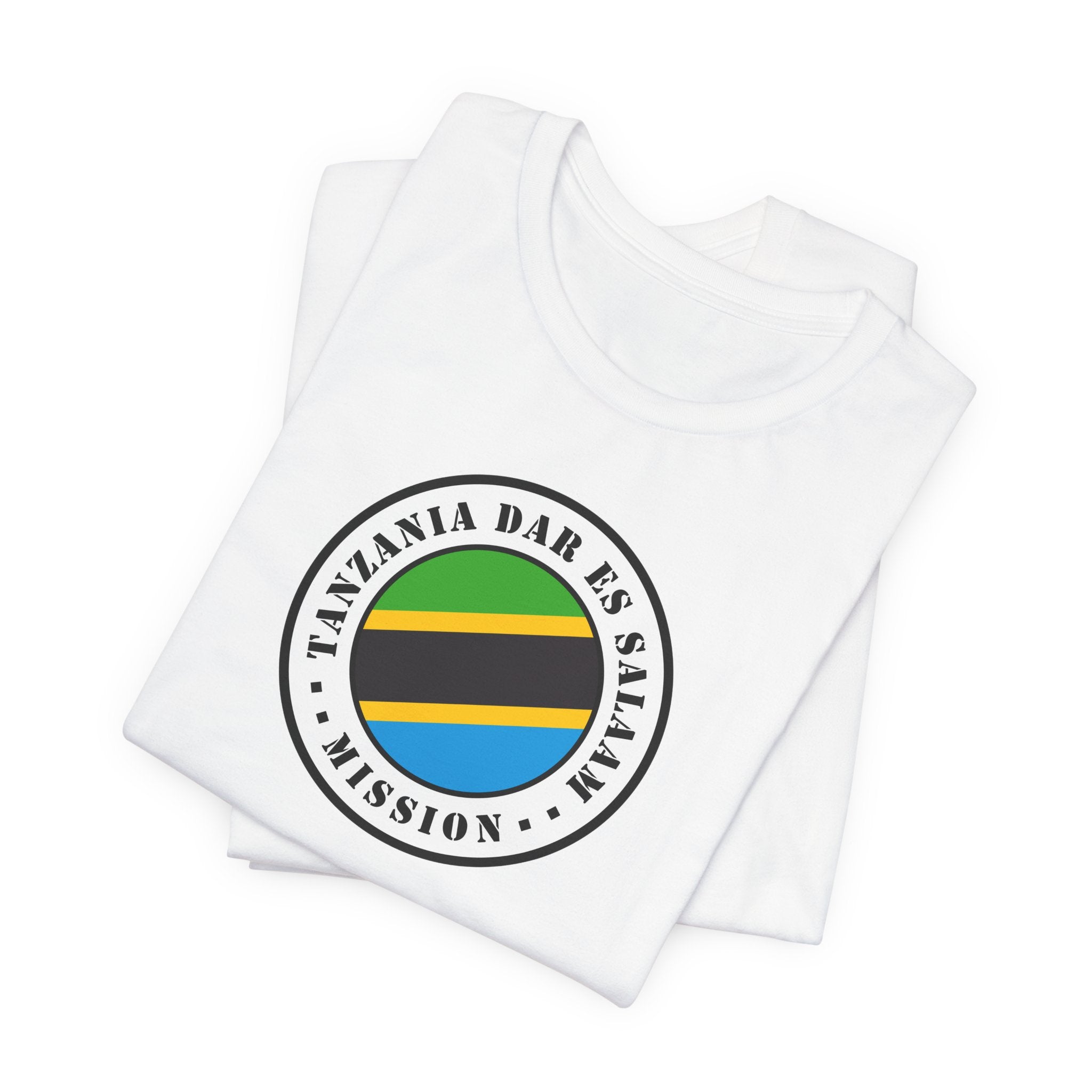 Tanzania Dar es Salaam Mission Flag Logo (White Border) T-shirt - Latter-Day Saint LDS Missionary Gift - Book of Mormon