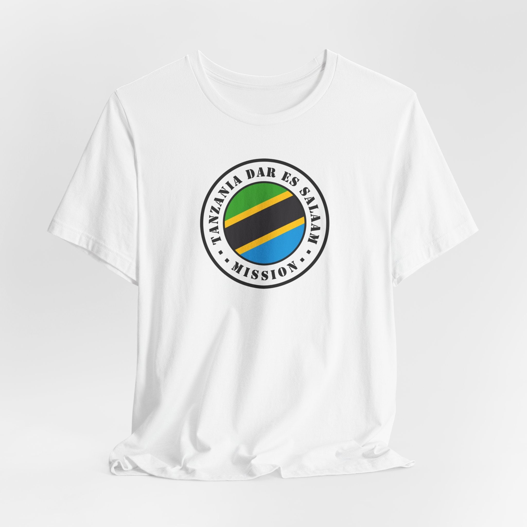 Tanzania Dar es Salaam Mission Flag Logo (White Border) T-shirt - Latter-Day Saint LDS Missionary Gift - Book of Mormon