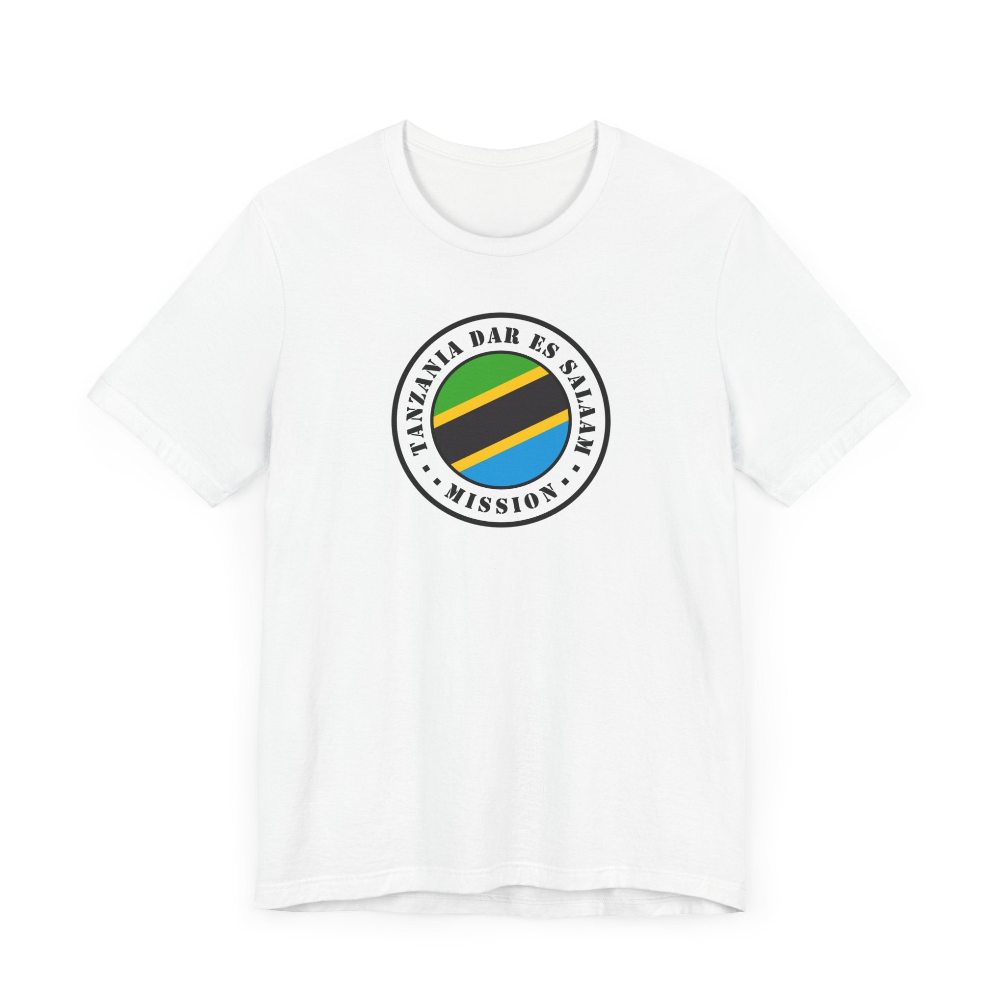 Tanzania Dar es Salaam Mission Flag Logo (White Border) T-shirt - Latter-Day Saint LDS Missionary Gift - Book of Mormon