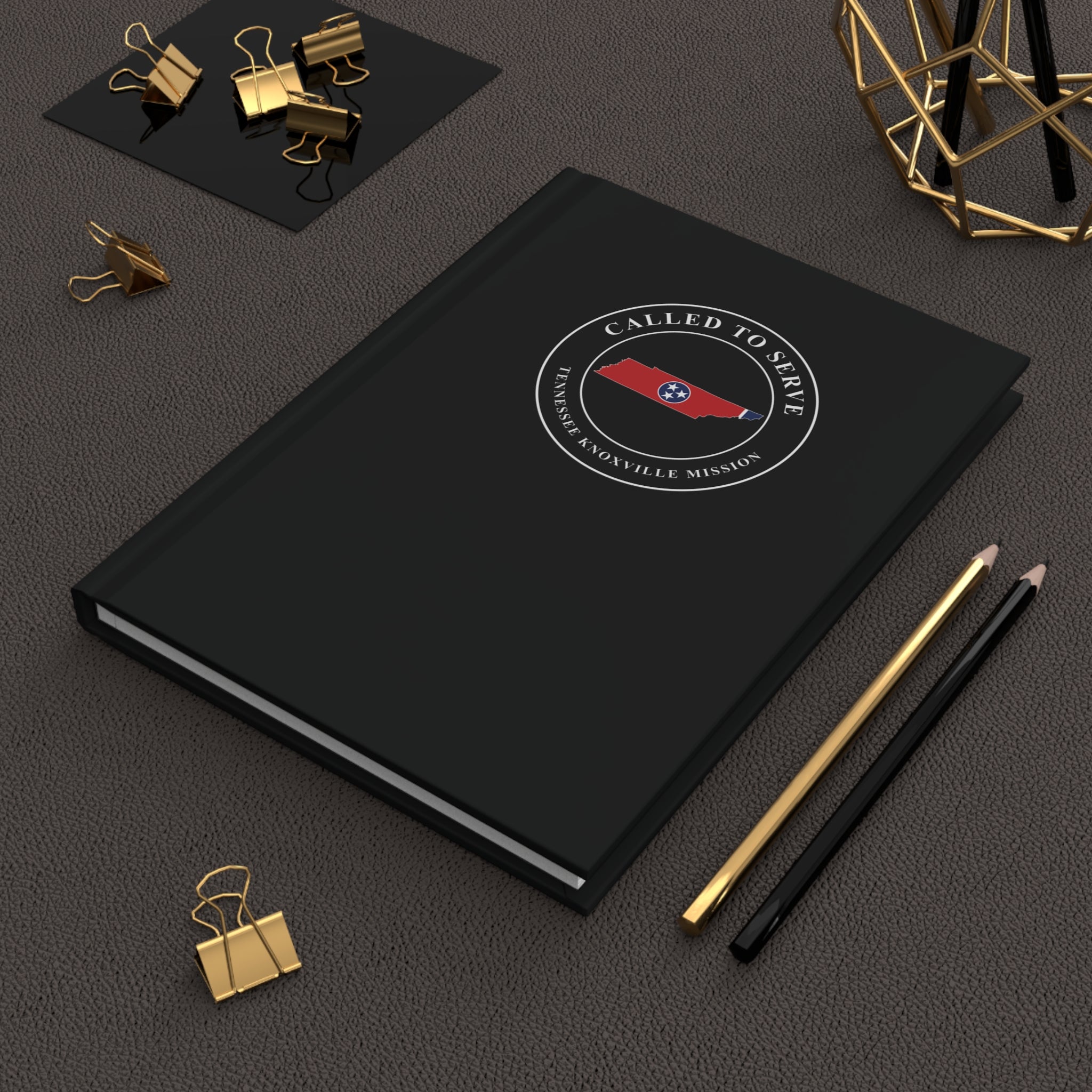 Tennessee Knoxville Mission Flag Map Called to Serve Black Hardcover Journal Matte - Mission Wishlist - LDS Missionary Gift Store