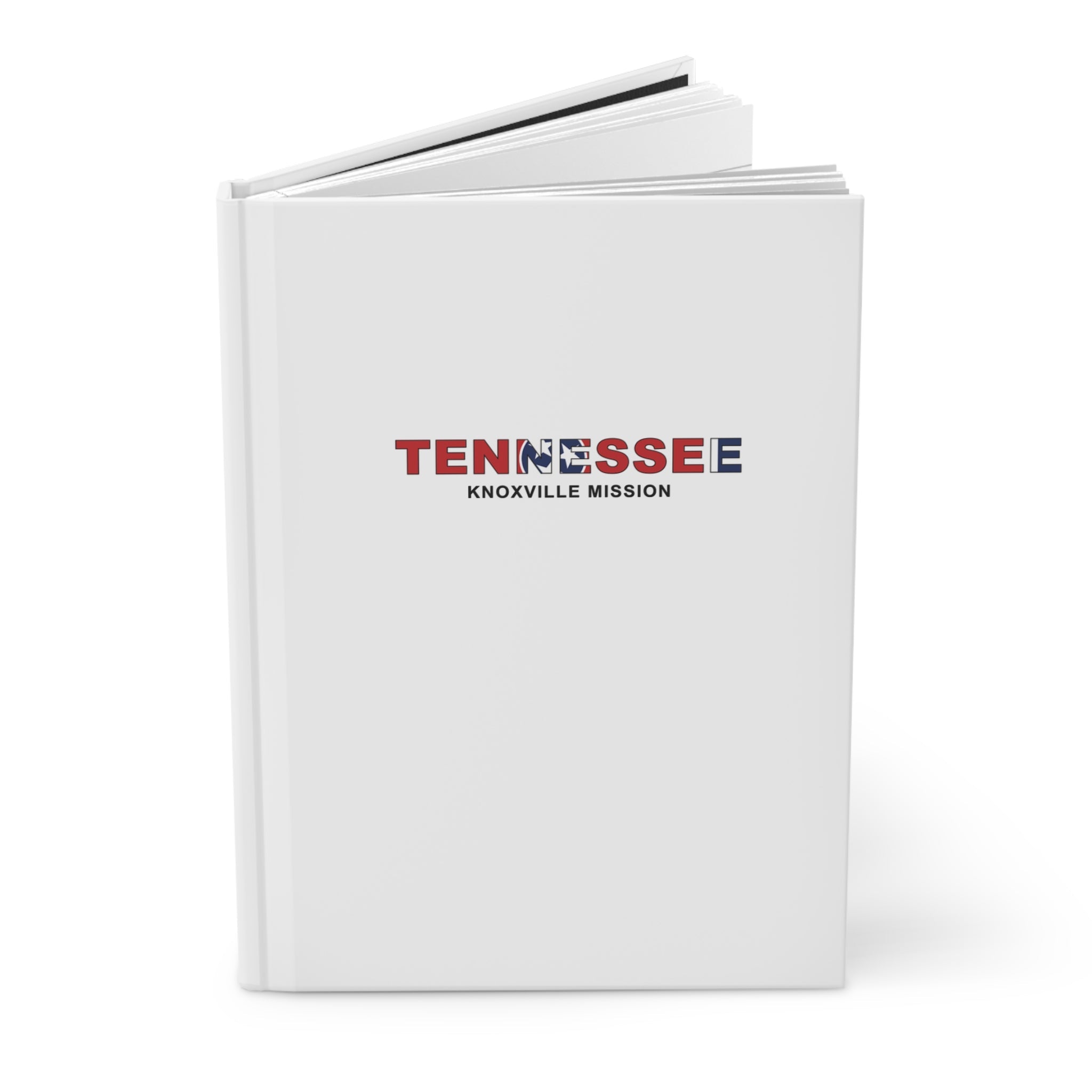 Tennessee Knoxville Mission Flag Title White Hardcover Journal Matte - Latter-Day Saint LDS Missionary Gift - Book of Mormon