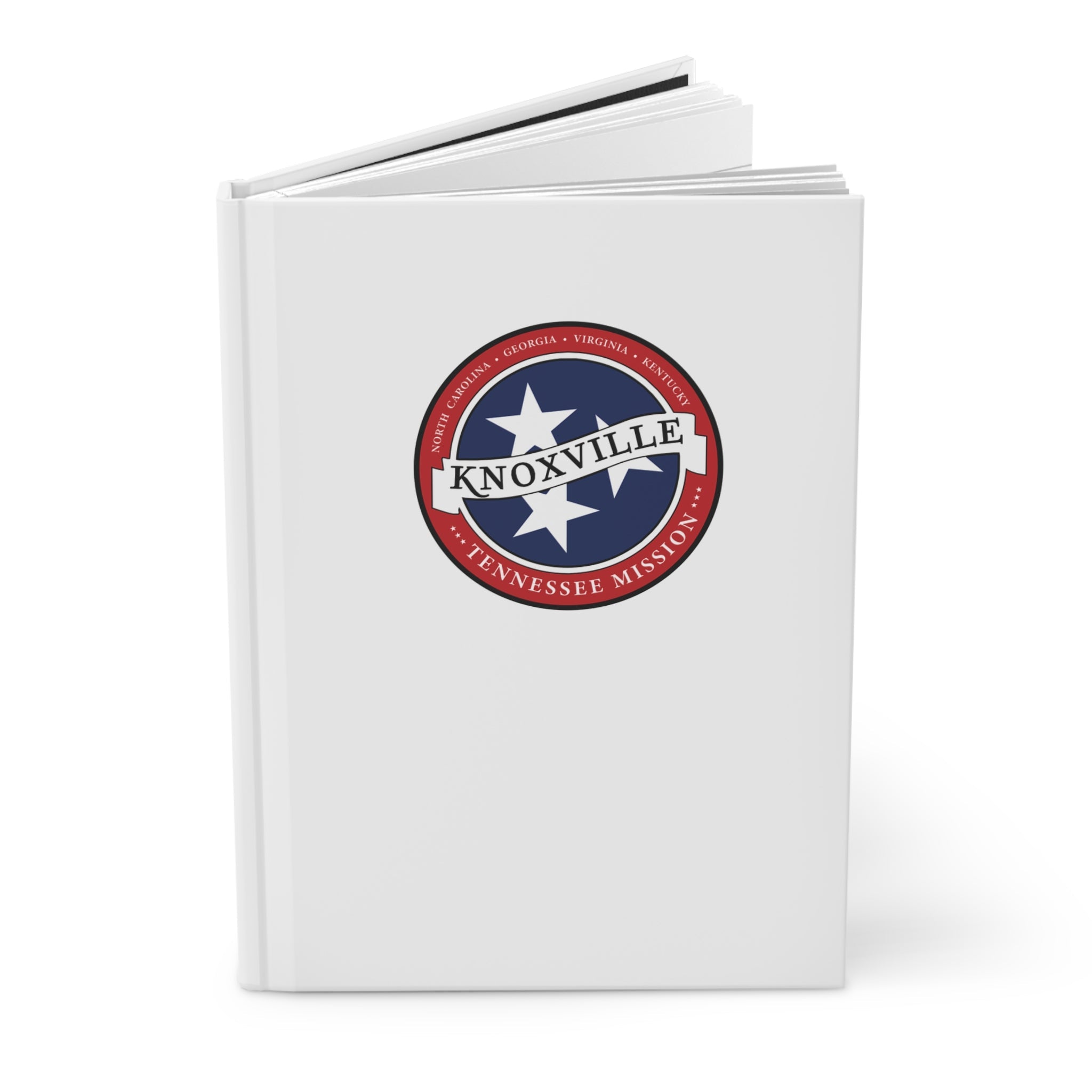 Tennessee Knoxville Mission Logo Design White Hardcover Journal Matte - Latter-Day Saint LDS Missionary Gift - Book of Mormon