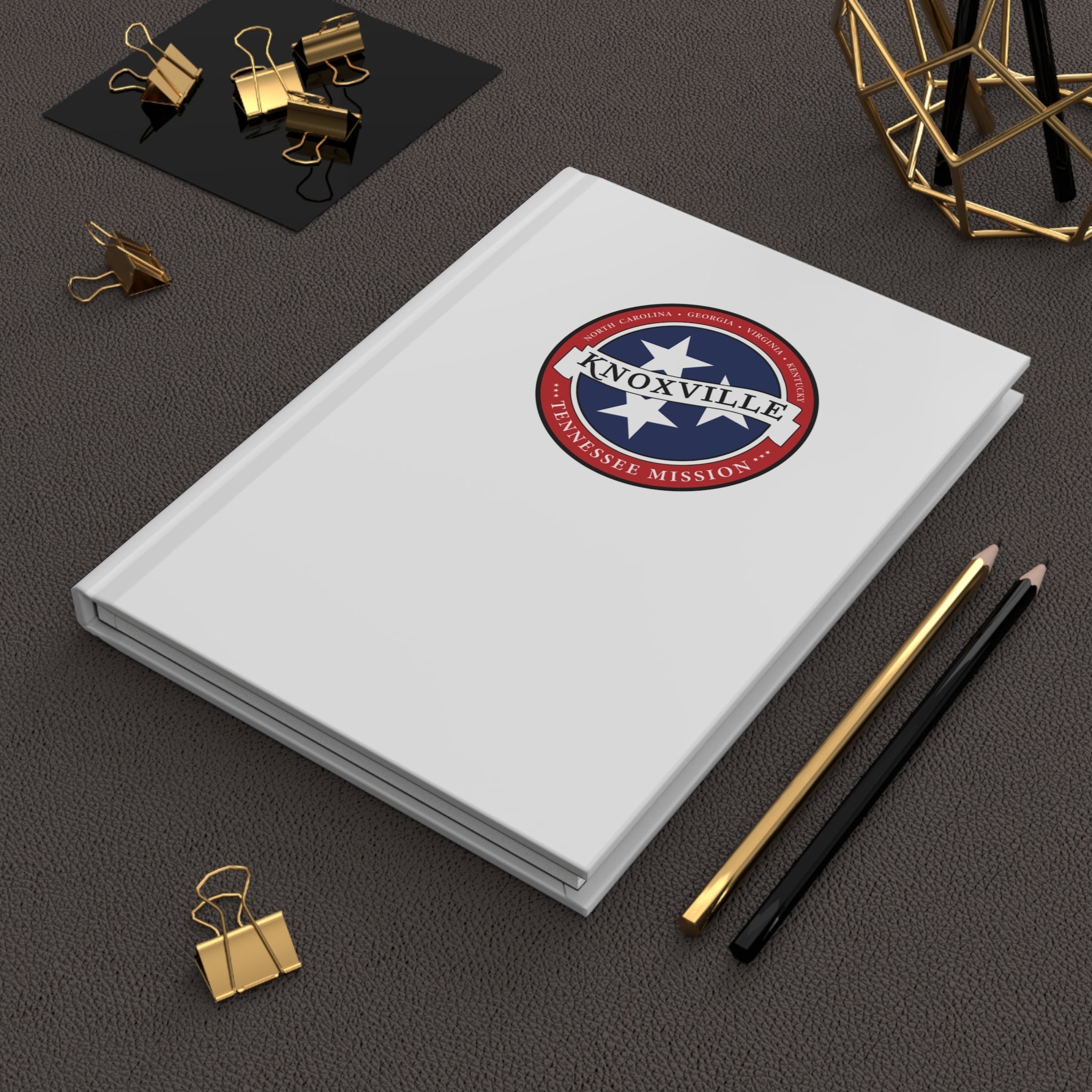 Tennessee Knoxville Mission Logo Design White Hardcover Journal Matte - Latter-Day Saint LDS Missionary Gift - Book of Mormon