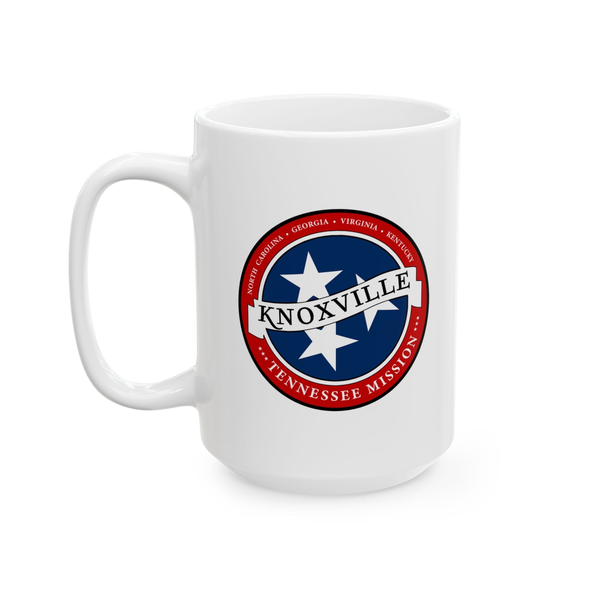 Tennessee Knoxville Mission State Flag Logo Ceramic Mug White - Latter-Day Saint LDS Missionary Gift - Book of Mormon