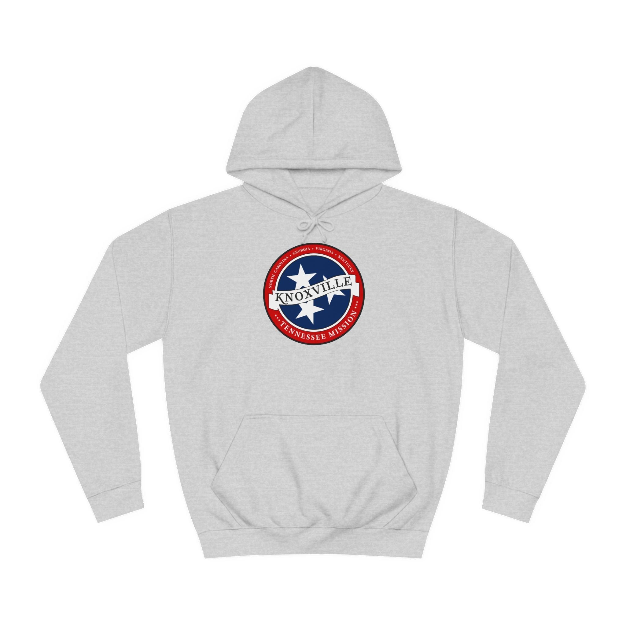Tennessee Knoxville Mission State Flag Logo (White Border) College Hoodie
