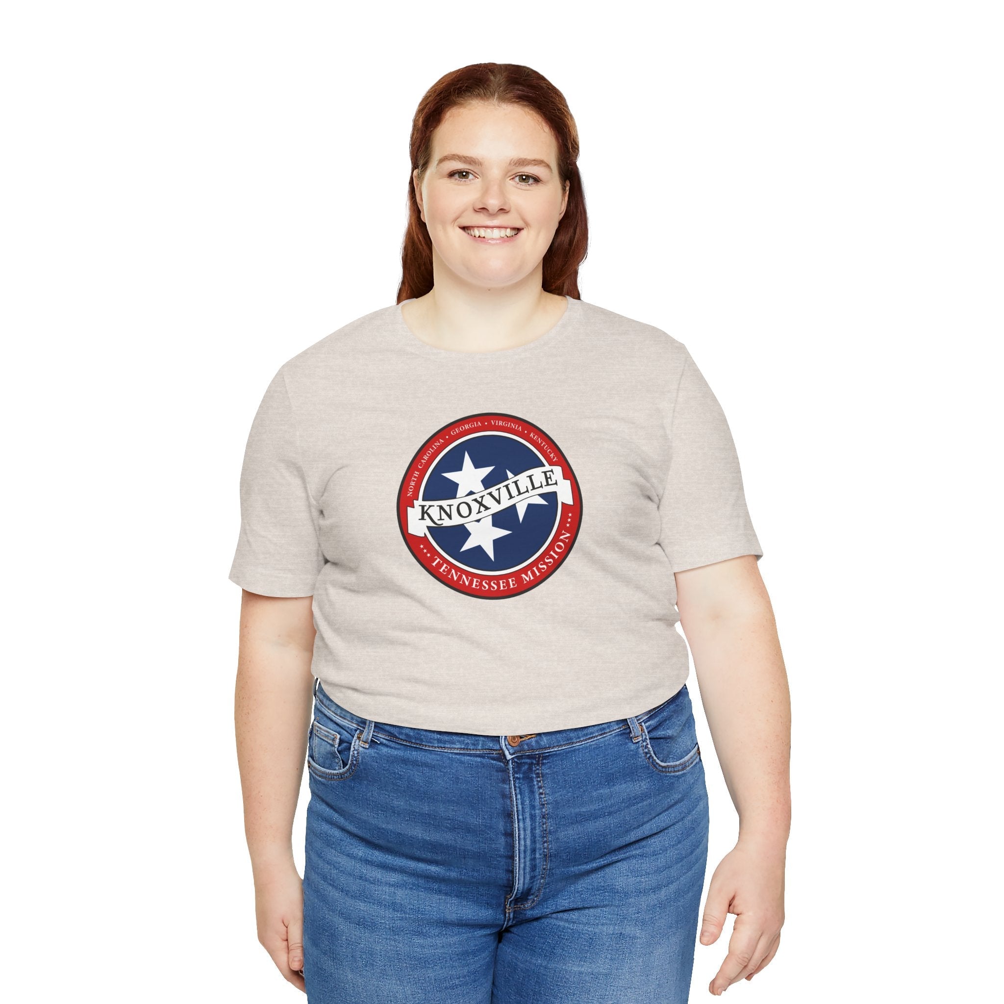 Tennessee Knoxville Mission State Flag Logo (White Border) T-shirt - Latter-Day Saint LDS Missionary Gift - Book of Mormon