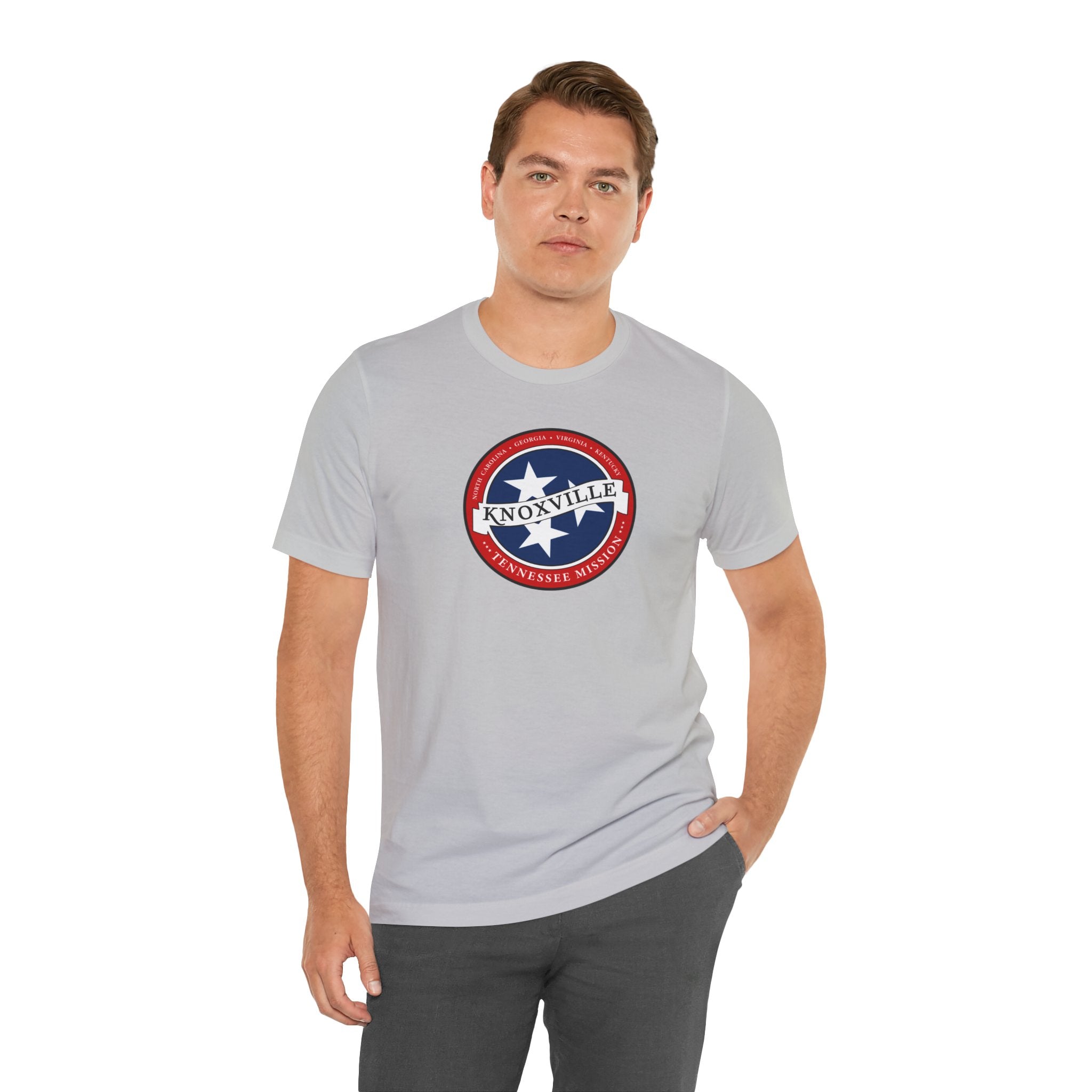 Tennessee Knoxville Mission State Flag Logo (White Border) T-shirt - Latter-Day Saint LDS Missionary Gift - Book of Mormon