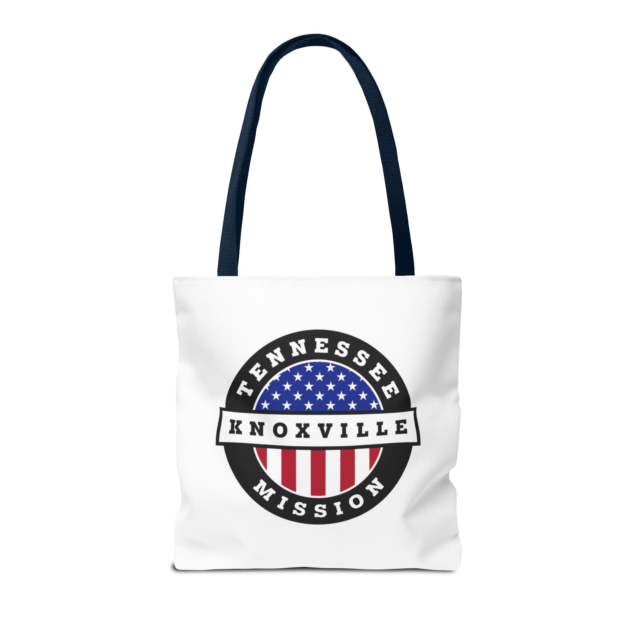 Tennessee Knoxville Mission USA Flag Logo Tote Bag White - Mission Wishlist - LDS Missionary Gift Store