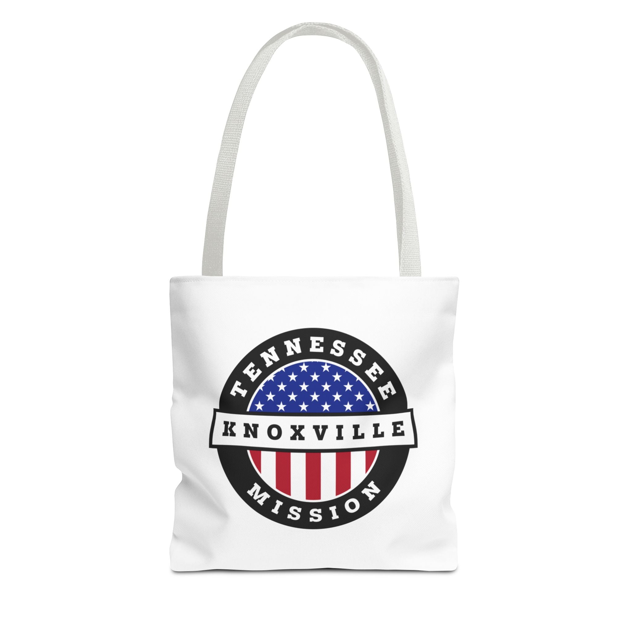 Tennessee Knoxville Mission USA Flag Logo Tote Bag White - Mission Wishlist - LDS Missionary Gift Store