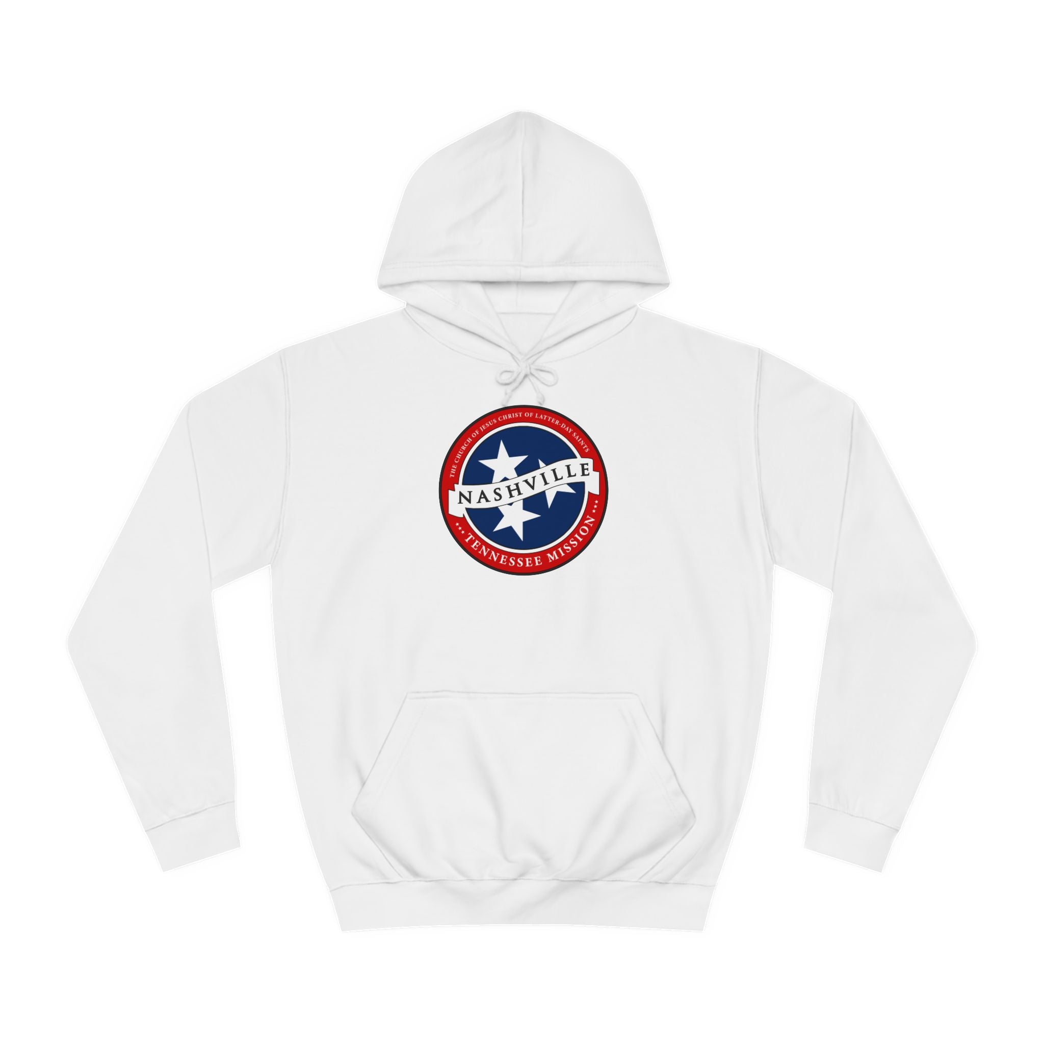 Tennessee Nashville Mission State Flag Logo (White Border) College Hoodie - Mission Wishlist - LDS Missionary Gift Store