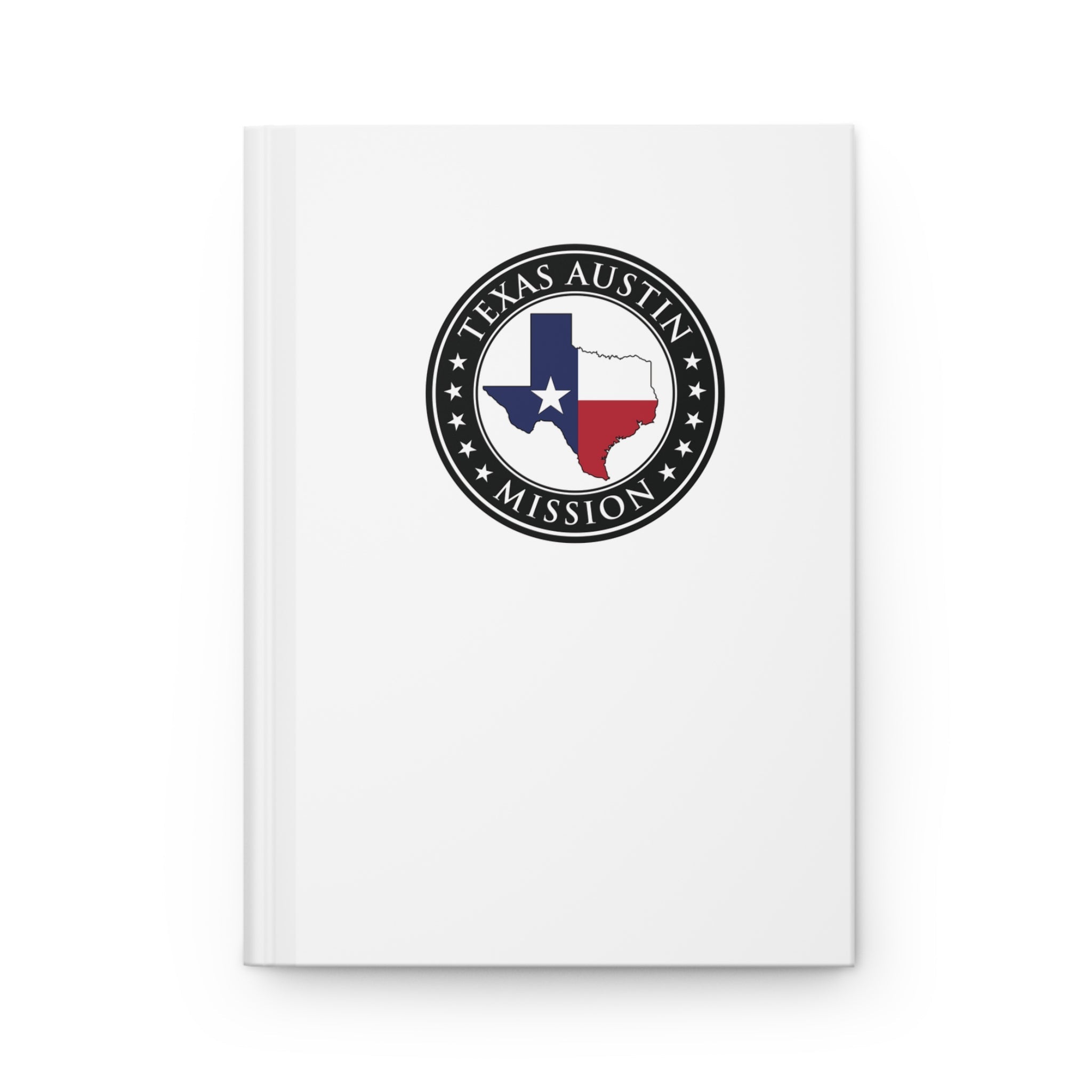 Texas Austin Mission Logo Design White Hardcover Journal Matte - Latter-Day Saint LDS Missionary Gift - Book of Mormon