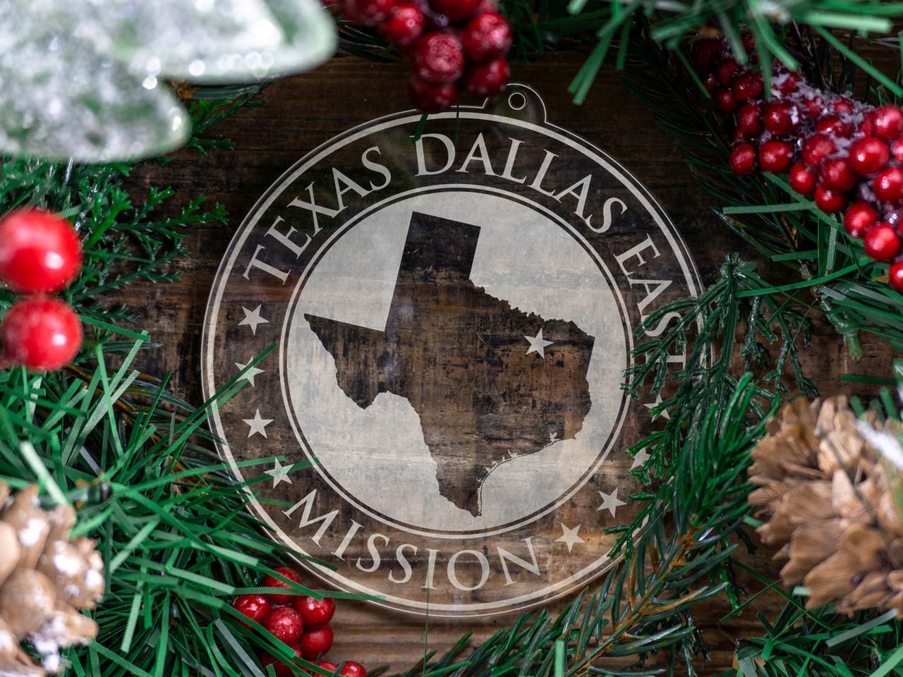 Texas Dallas East Mission Christmas Ornament - Latter-Day Saint LDS Missionary Gift - Book of Mormon