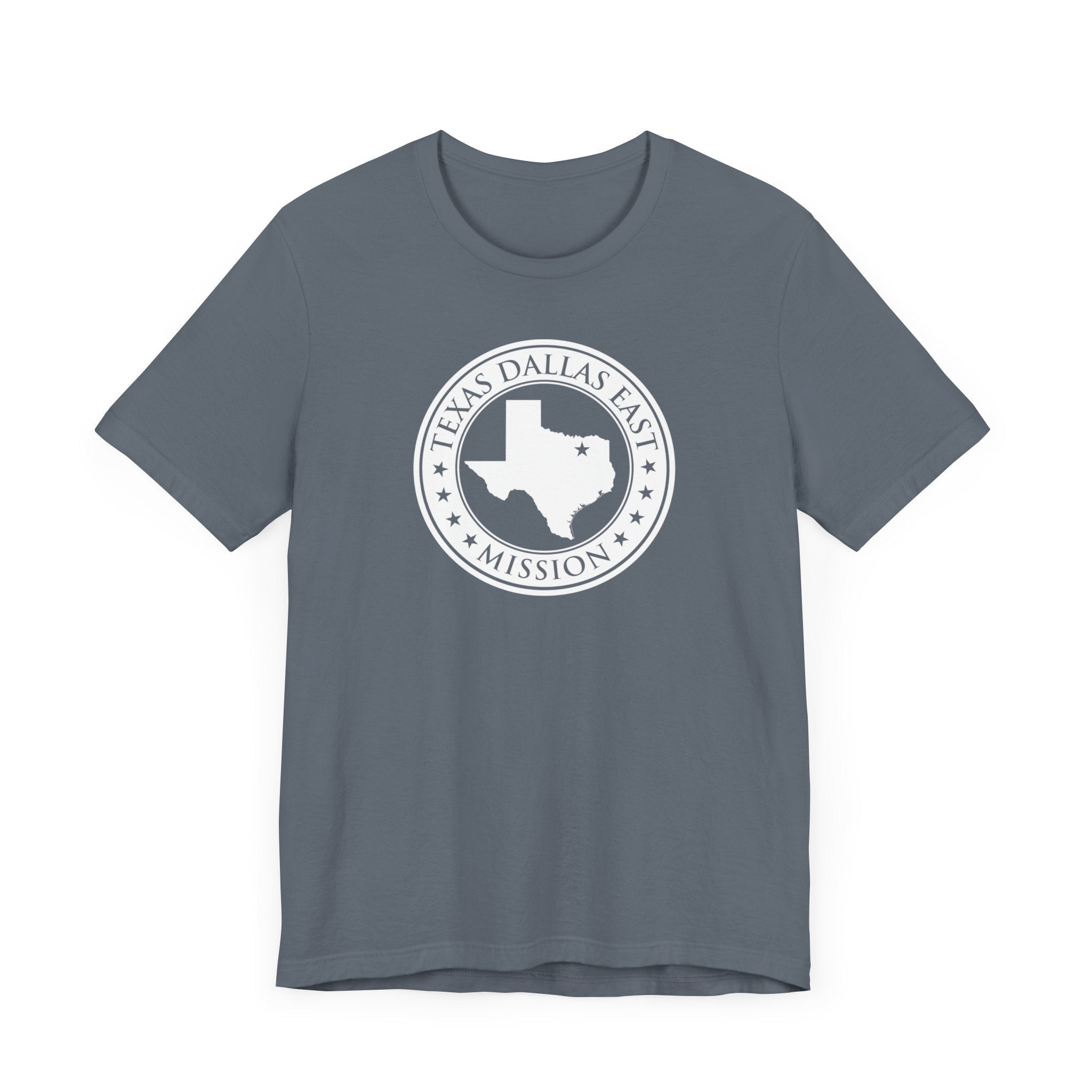 Texas Dallas East Mission Circular Monochrome Logo T-Shirt - Mission Wishlist - LDS Missionary Gift Store