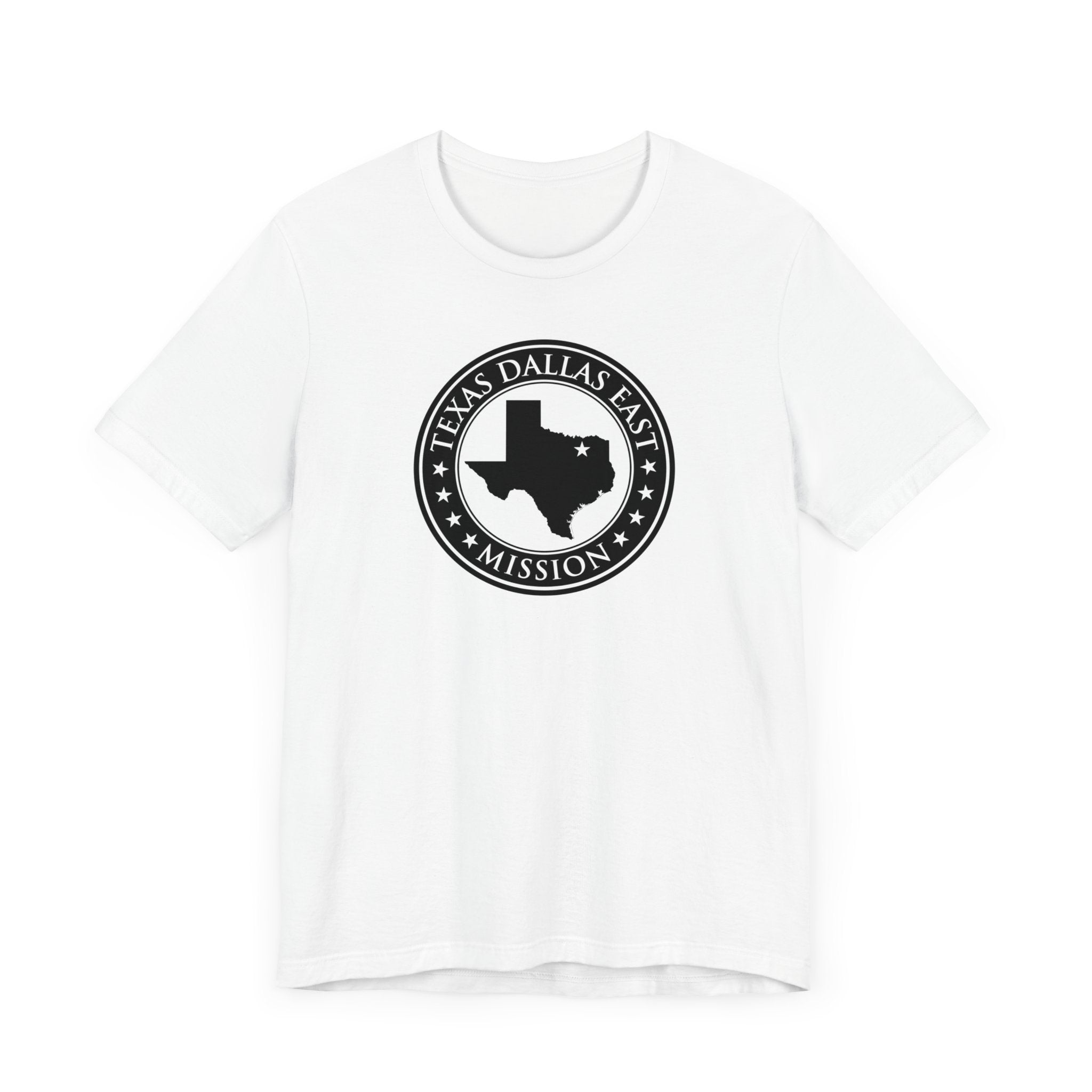 Texas Dallas East Mission Circular Monochrome Logo T-Shirt - Mission Wishlist - LDS Missionary Gift Store