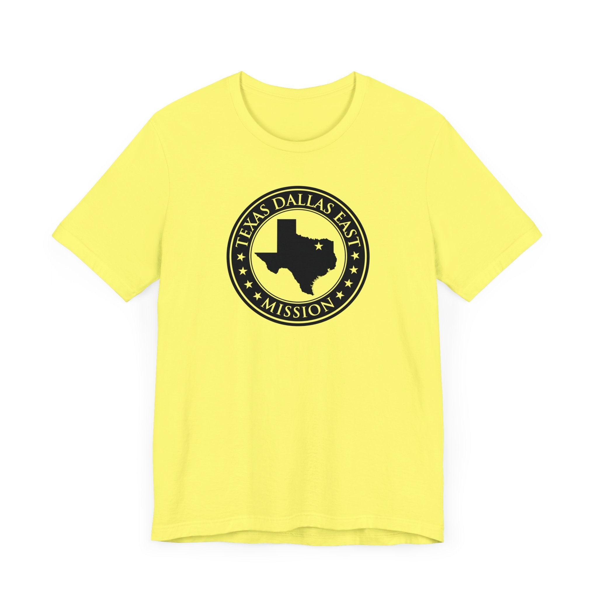 Texas Dallas East Mission Circular Monochrome Logo T-Shirt - Mission Wishlist - LDS Missionary Gift Store