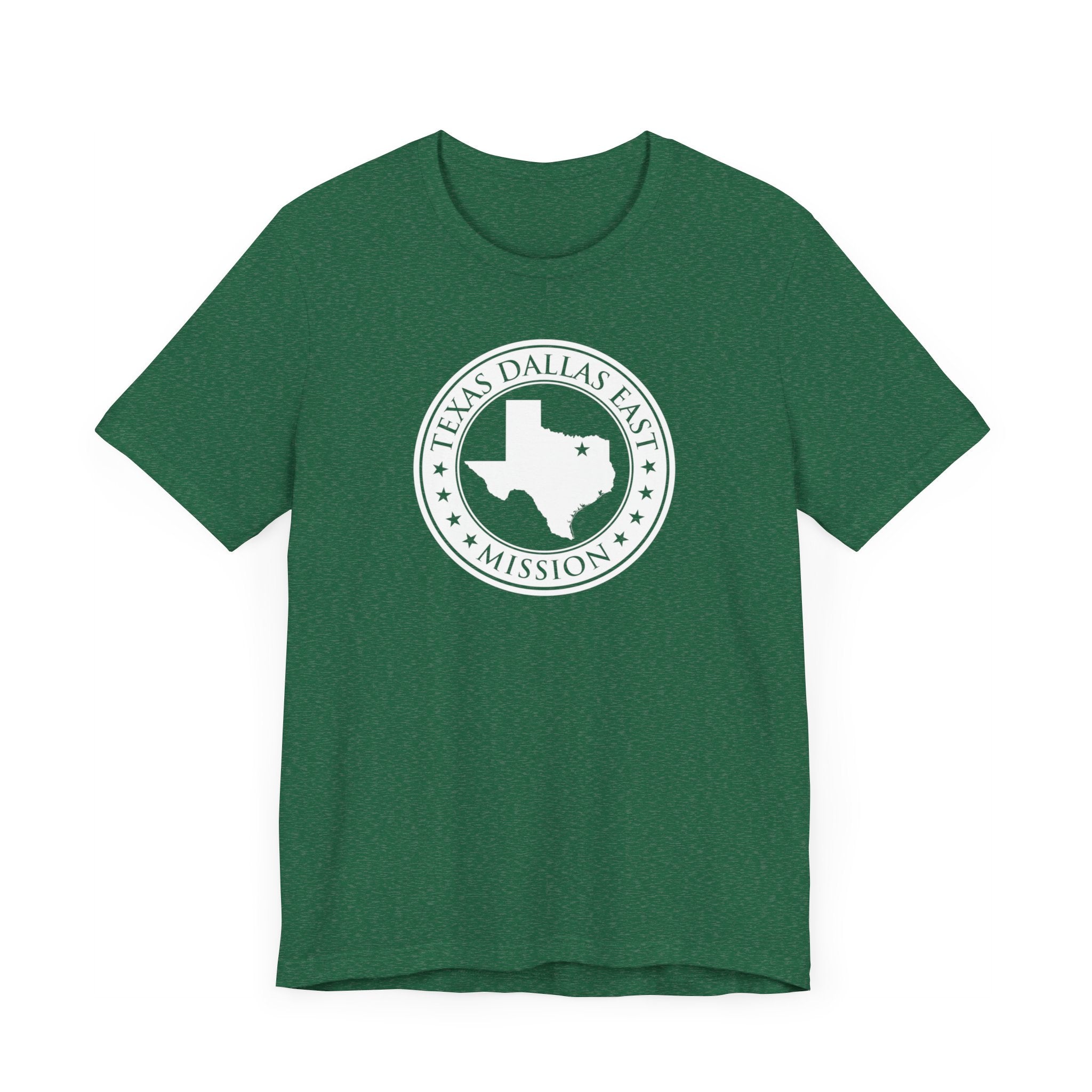 Texas Dallas East Mission Circular Monochrome Logo T-Shirt - Mission Wishlist - LDS Missionary Gift Store