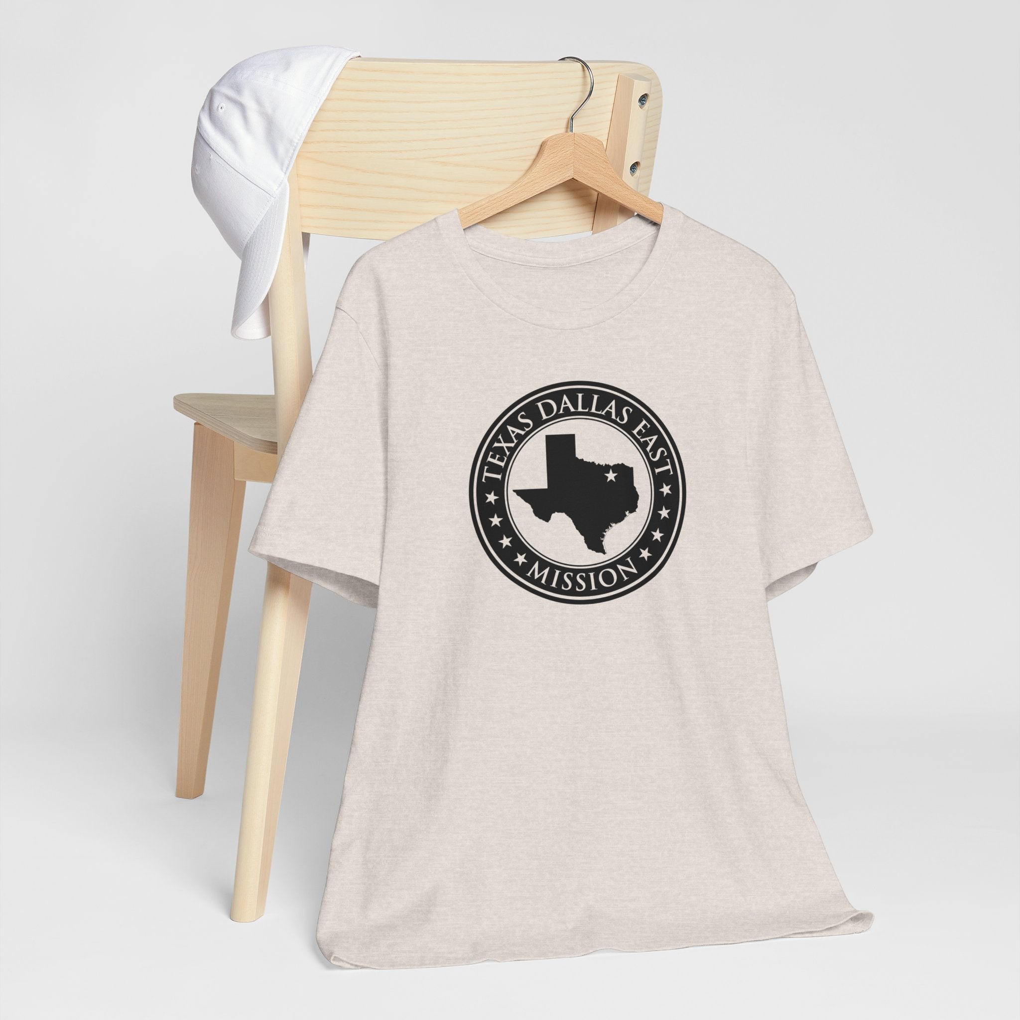 Texas Dallas East Mission Circular Monochrome Logo T-Shirt - Mission Wishlist - LDS Missionary Gift Store