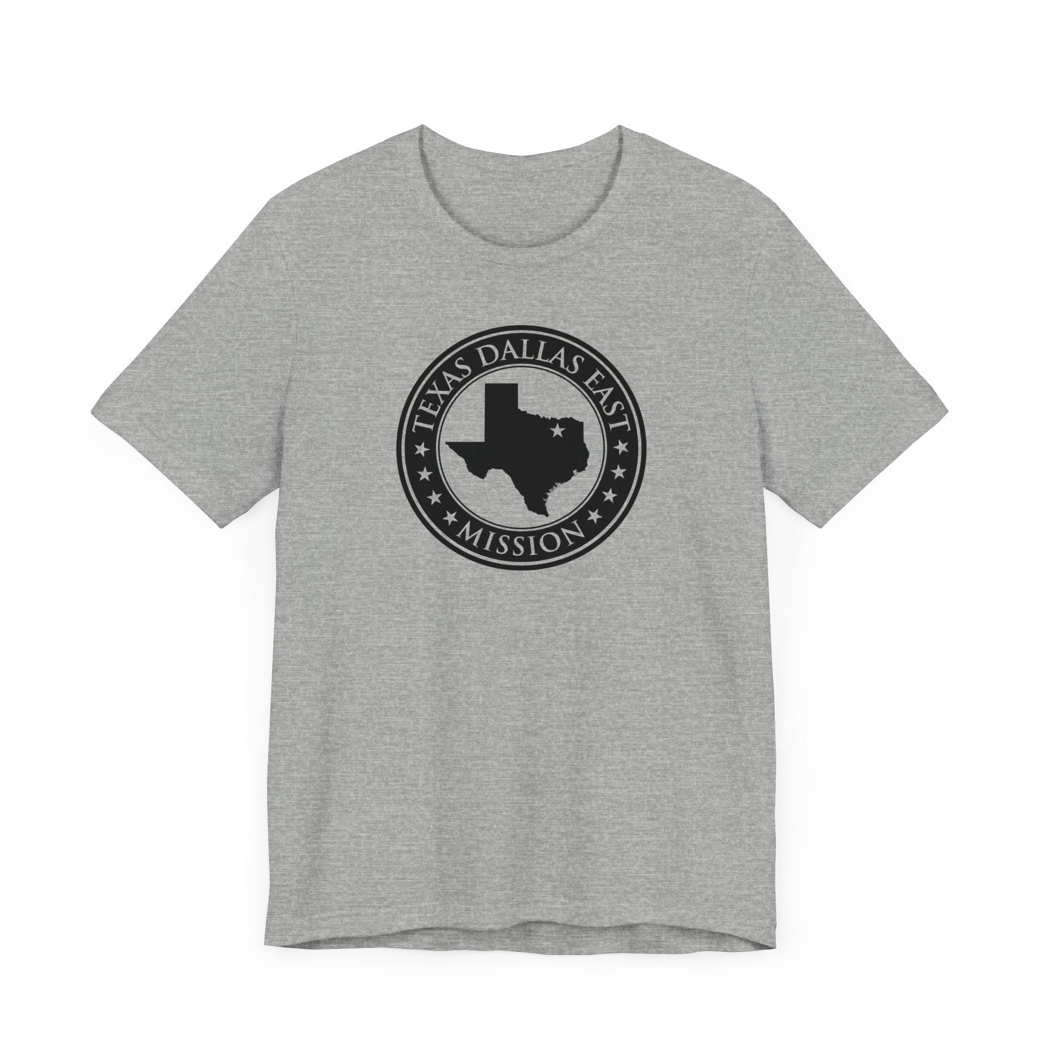 Texas Dallas East Mission Circular Monochrome Logo T-Shirt - Mission Wishlist - LDS Missionary Gift Store