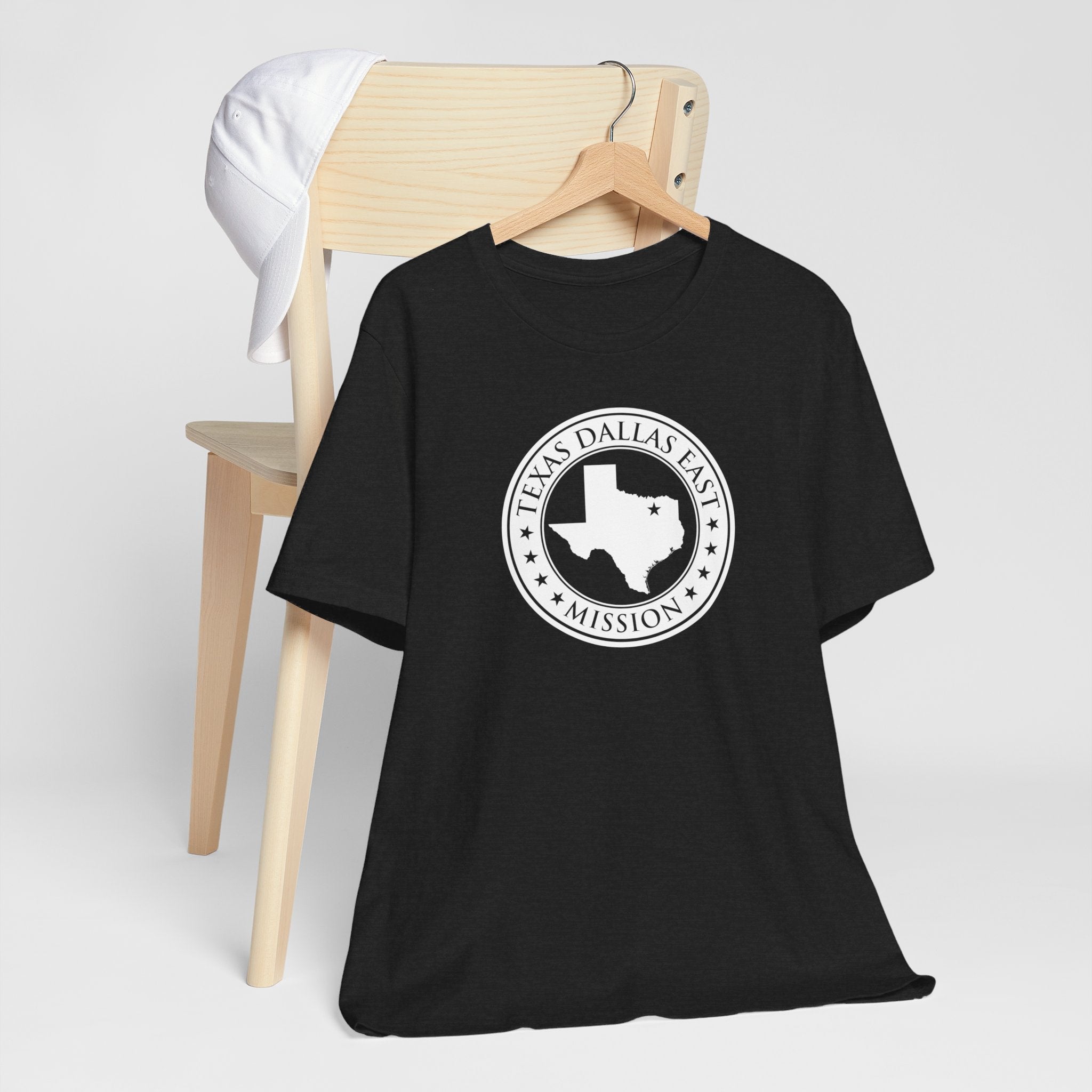 Texas Dallas East Mission Circular Monochrome Logo T-Shirt - Mission Wishlist - LDS Missionary Gift Store