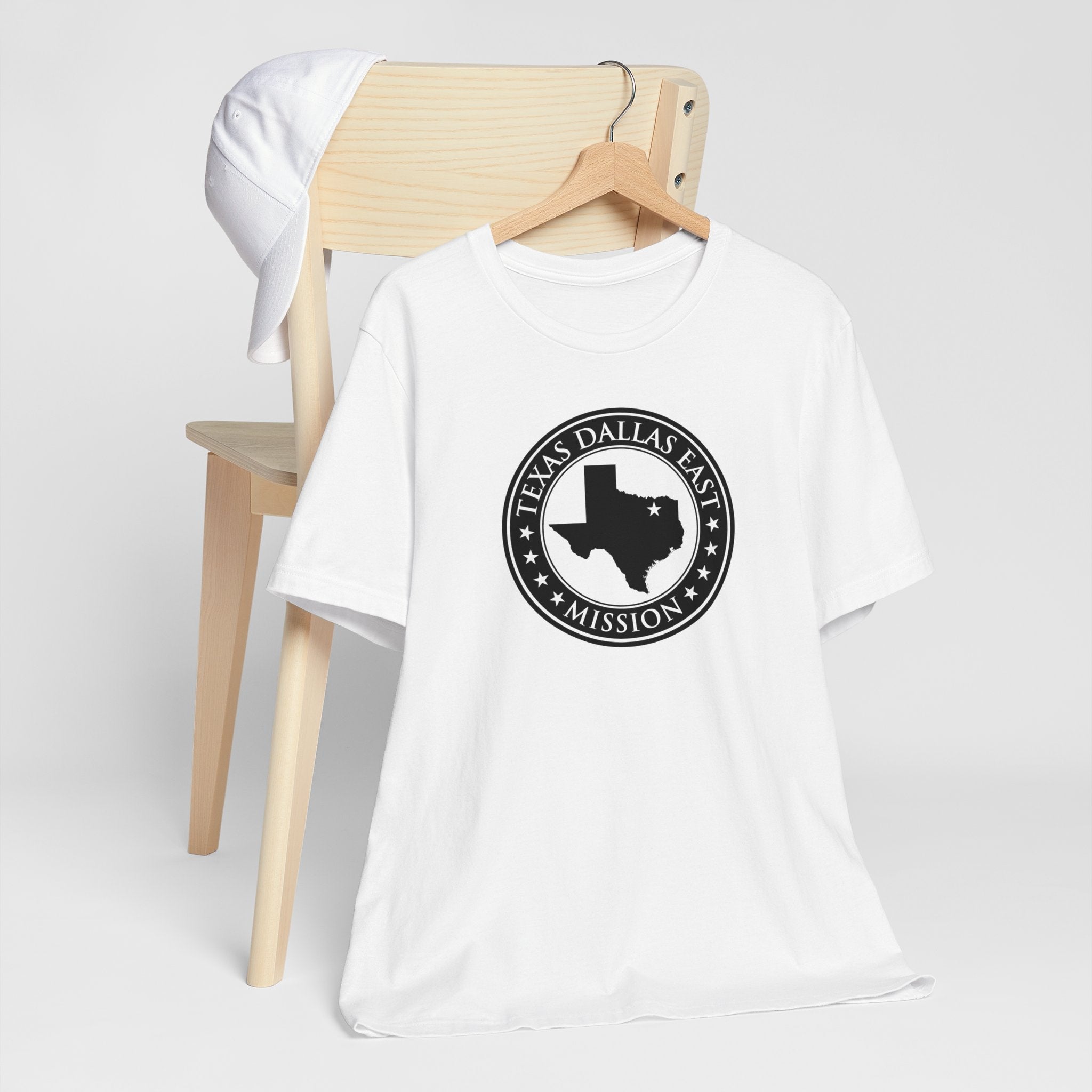 Texas Dallas East Mission Circular Monochrome Logo T-Shirt - Mission Wishlist - LDS Missionary Gift Store